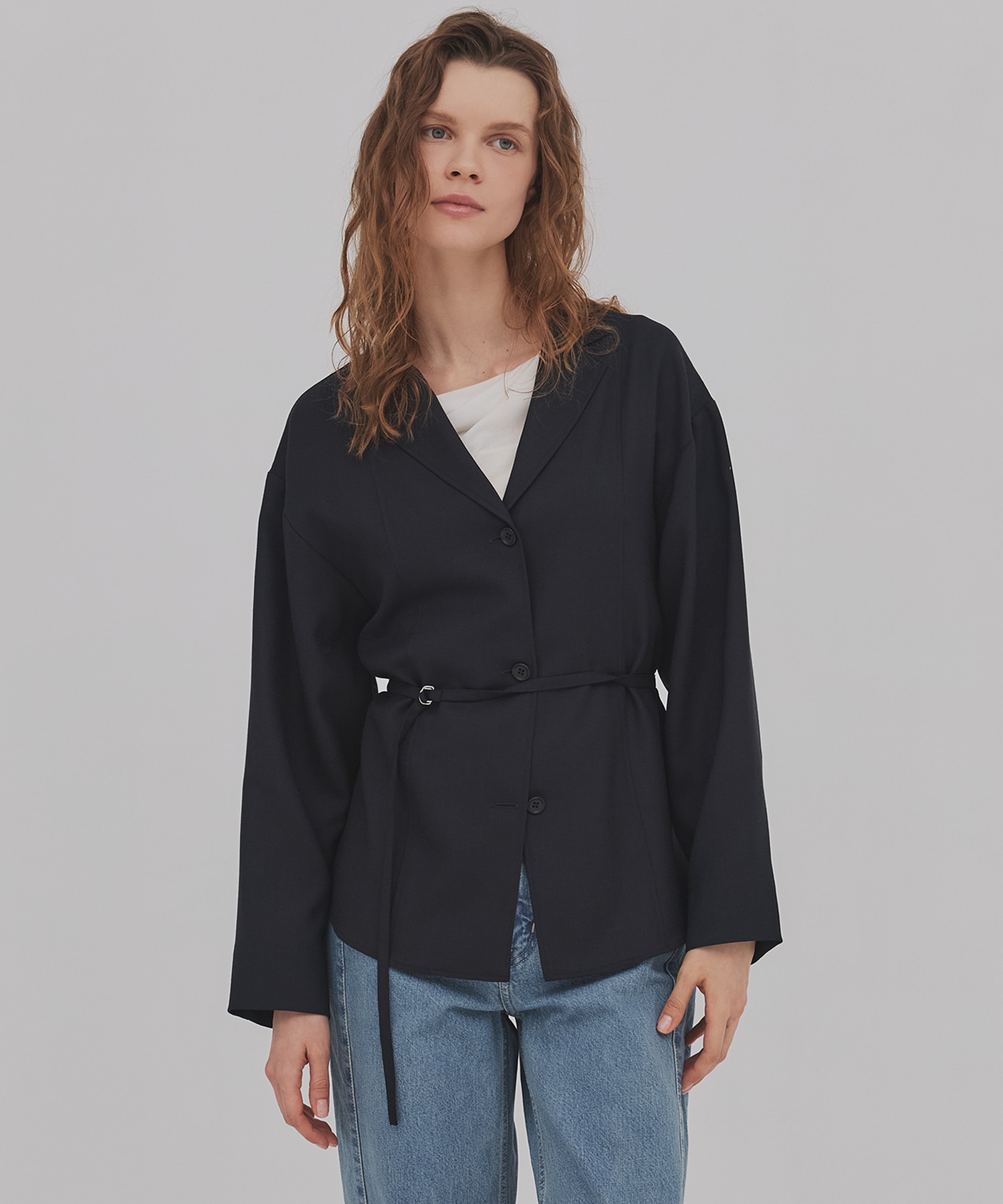 ウールジョーゼットジャケット