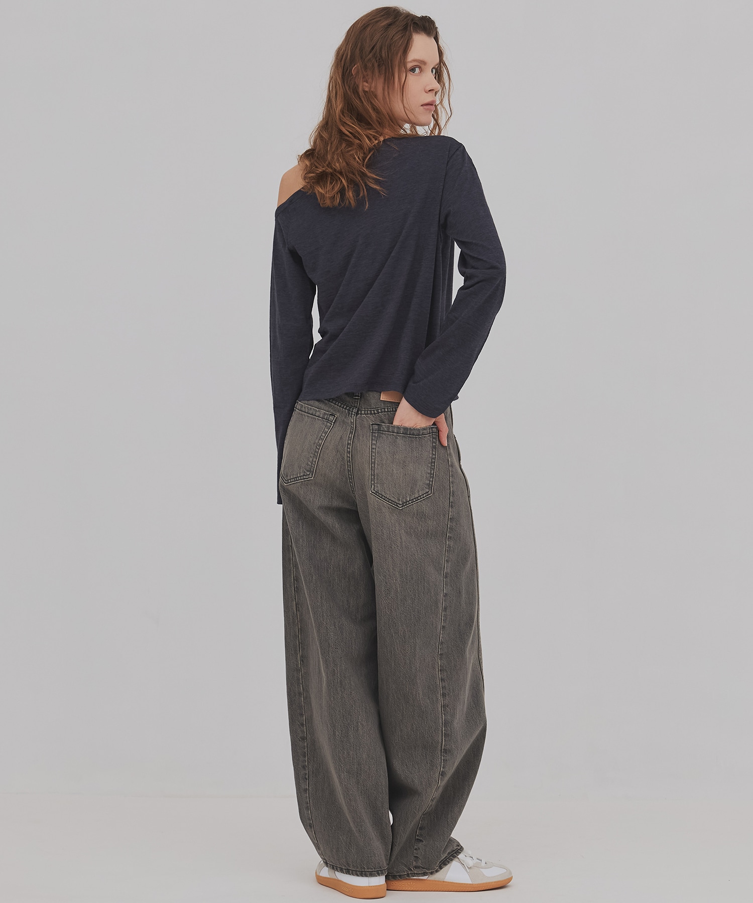 メランジワンショルダーTEE