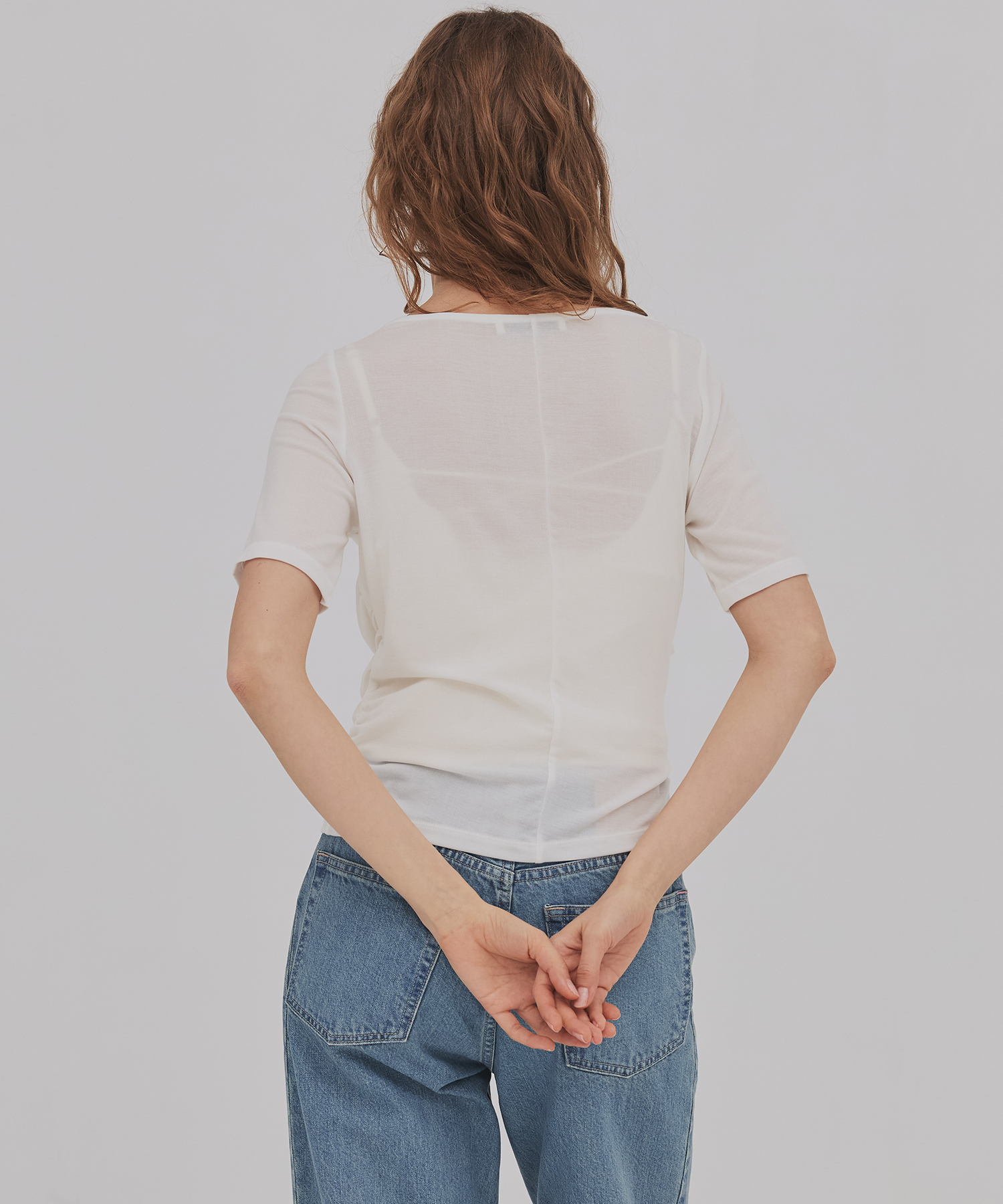 ドレープハープスリーブトップ