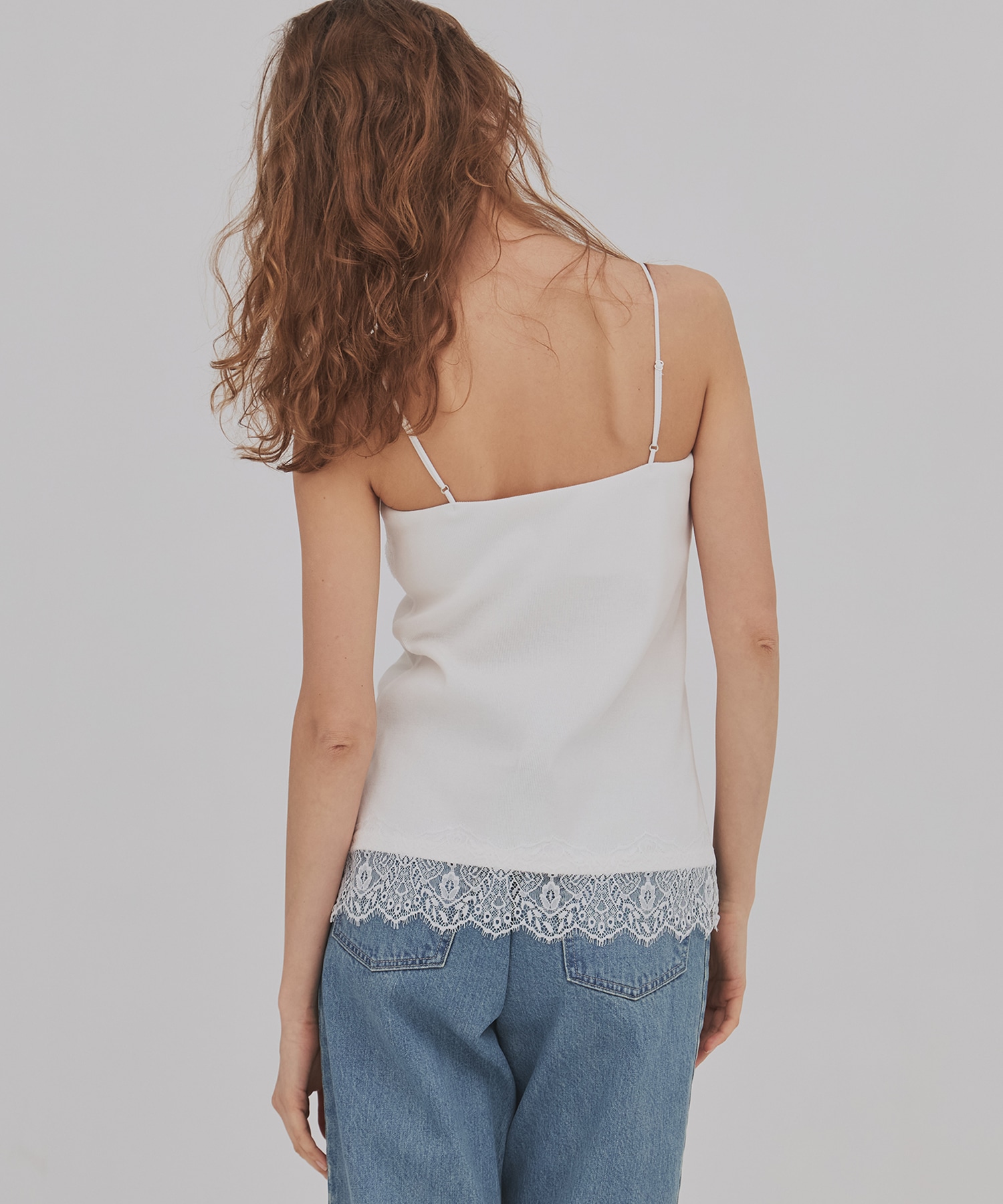 レーストリムキャミソール