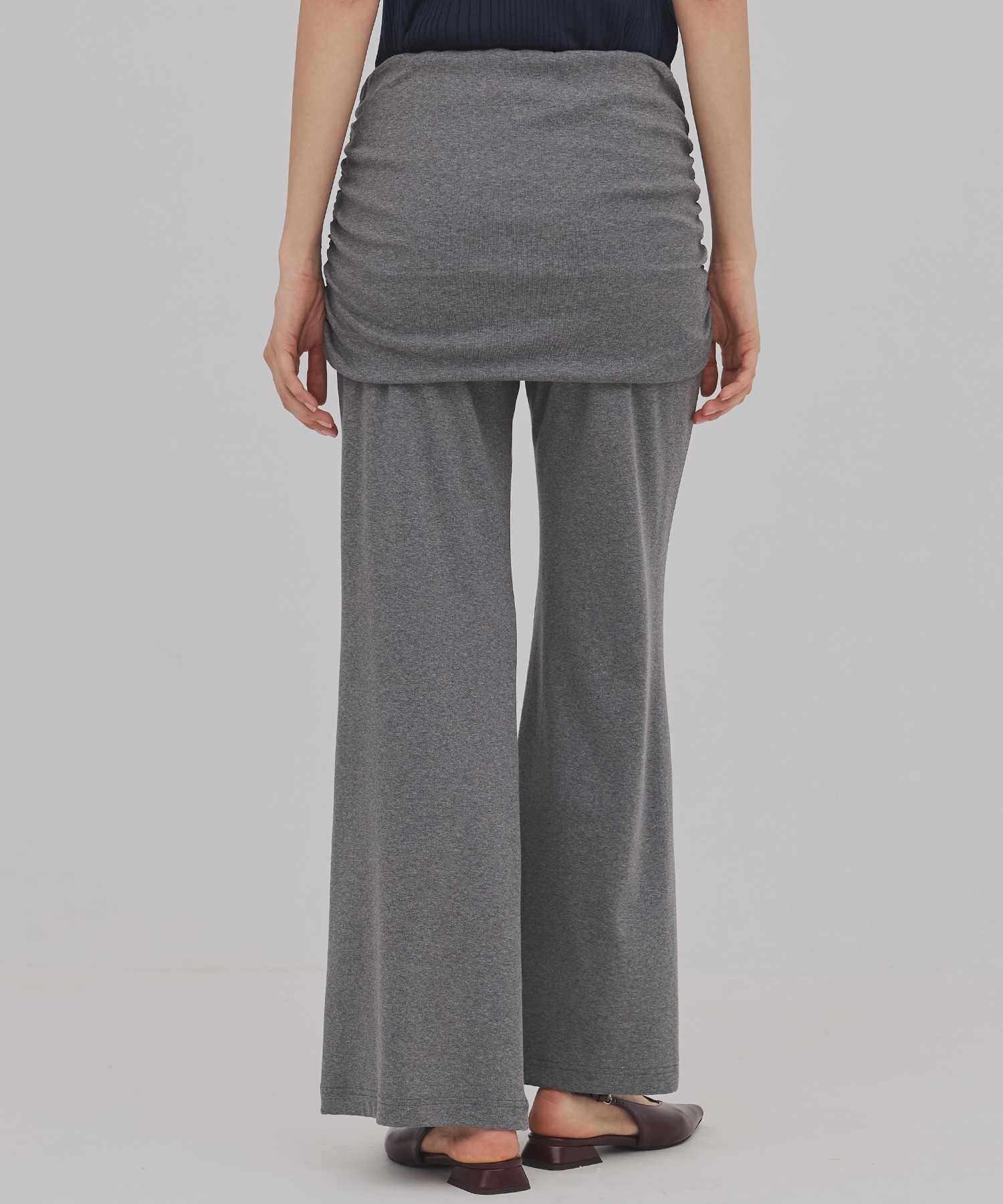 ミニレイヤードフレアジャージーパンツ