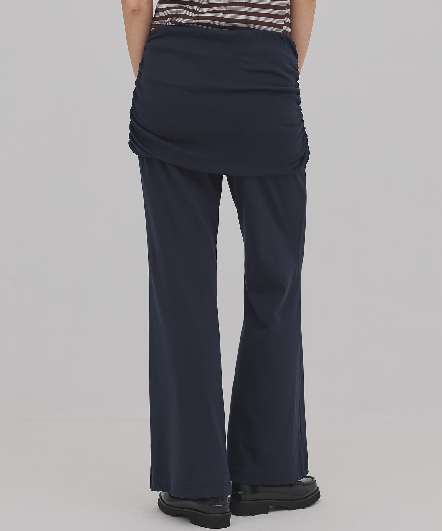 ミニレイヤードフレアジャージーパンツ