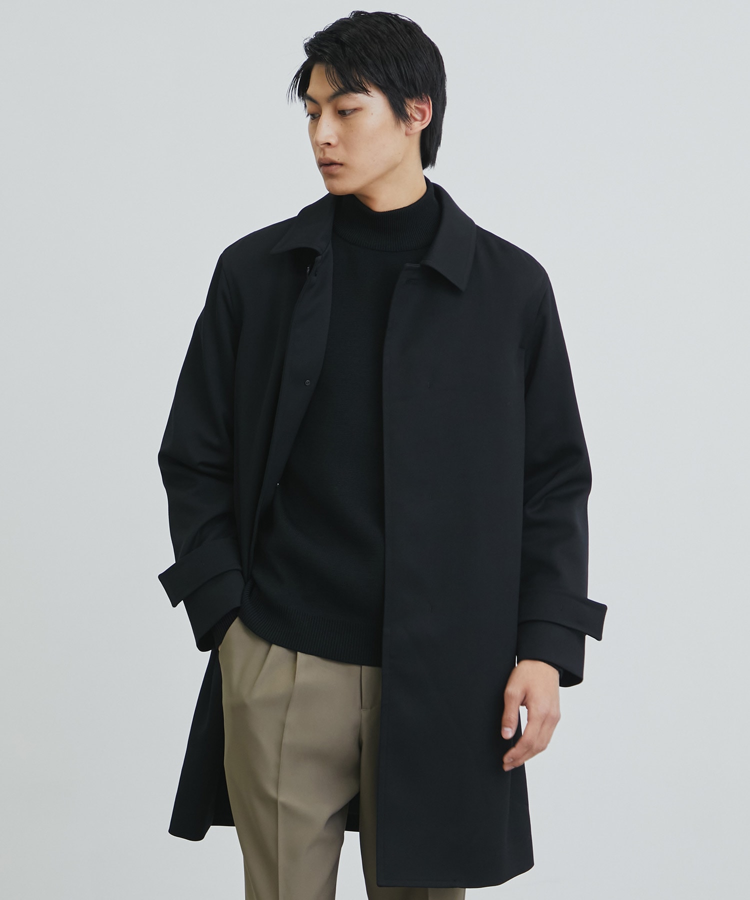 37.5ステンカラーコート(1 BLACK): : メンズ｜PUBLIC TOKYO ONLINE STORE