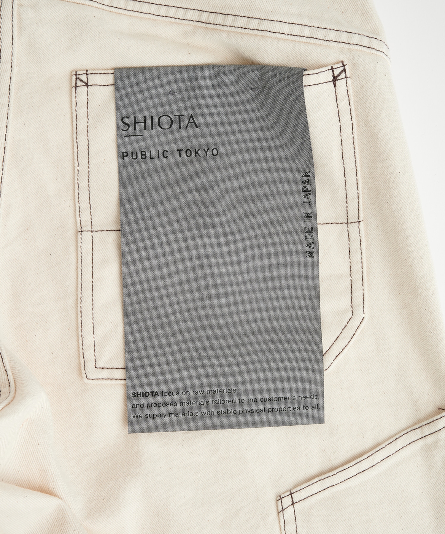 SHIOTA ダブルニ―ペイントパンツ(1 IVORY): : メンズ｜PUBLIC TOKYO