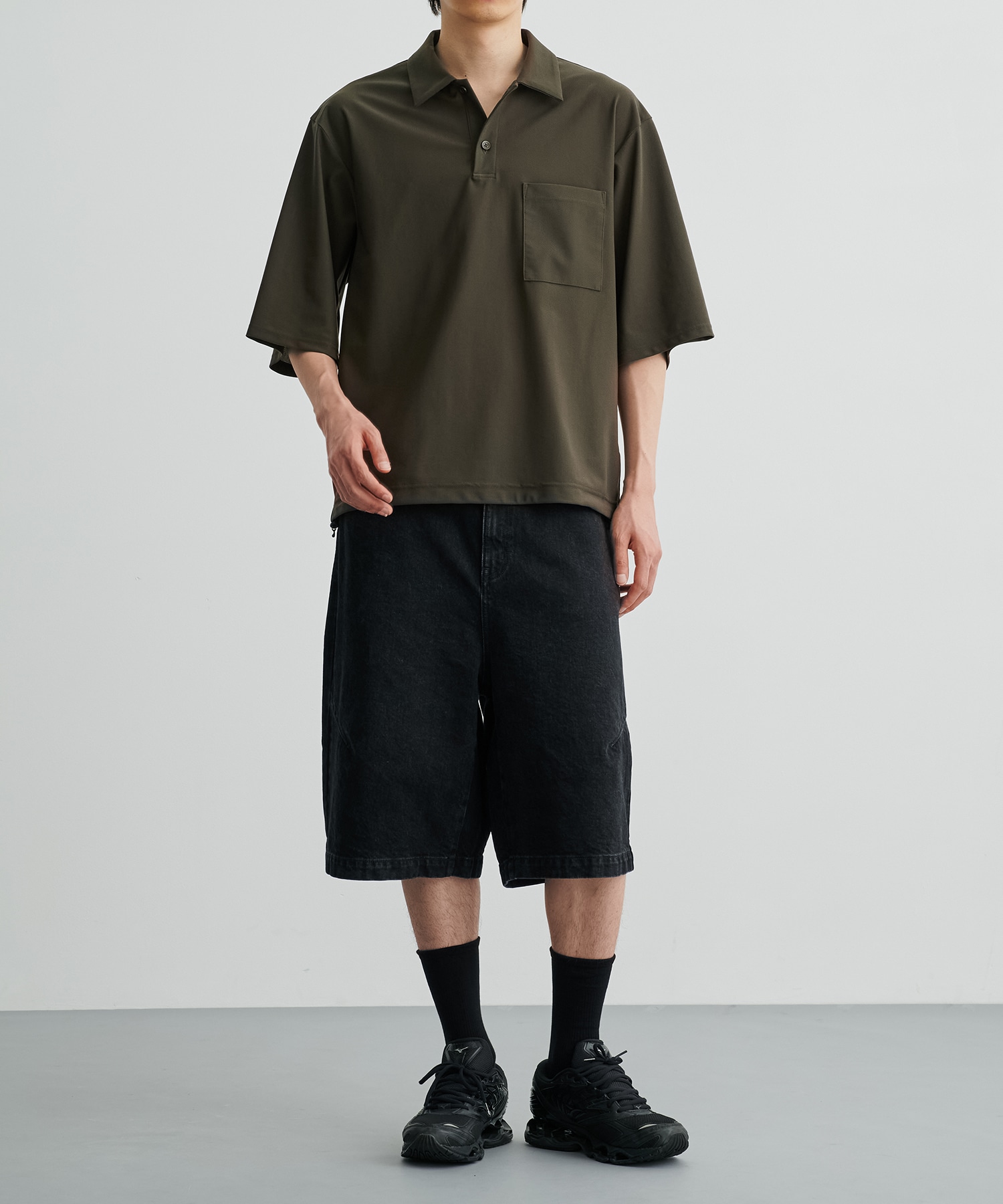 PUBLIC DENIM バギーデニムショートパンツ