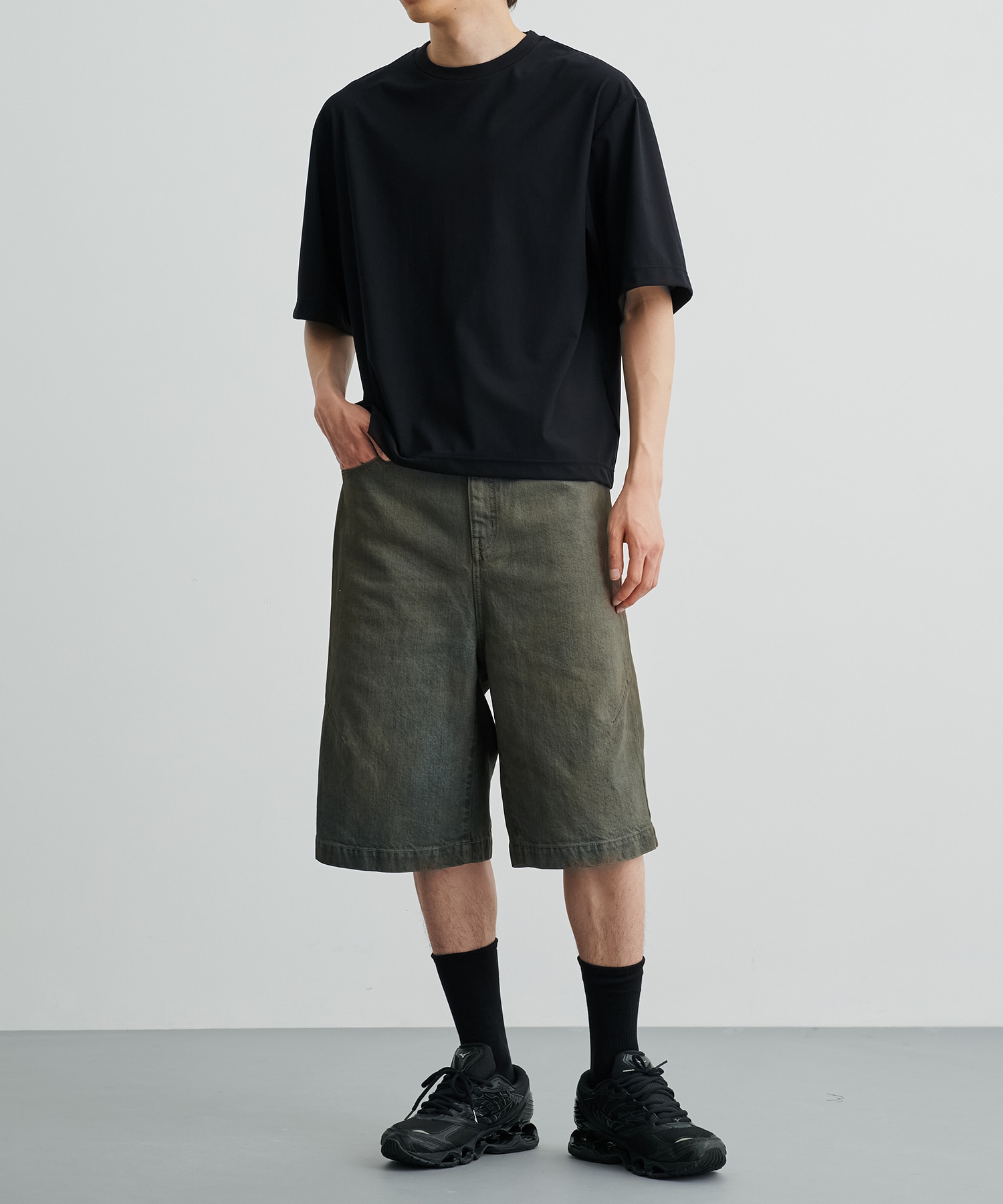 PUBLIC DENIM バギーデニムショートパンツ