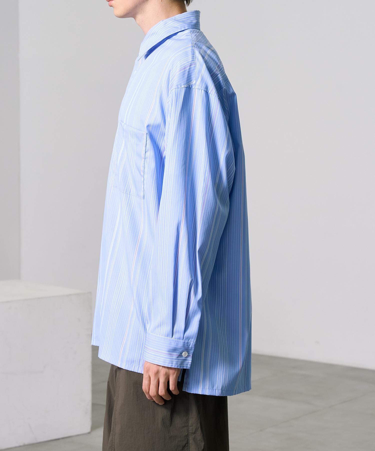 スーピマコットンストライプシャツ