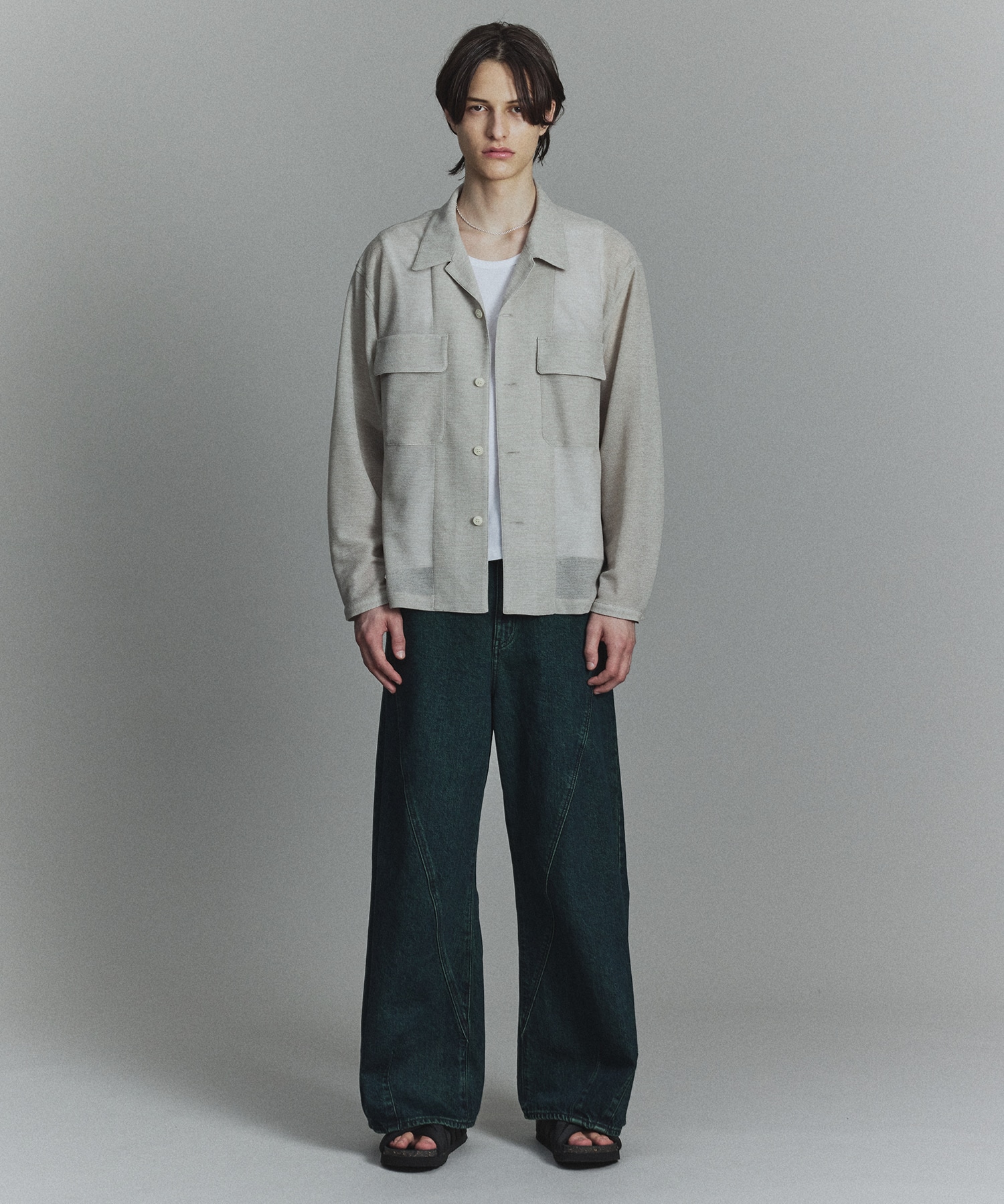 リネンライクリラックスCPOシャツ