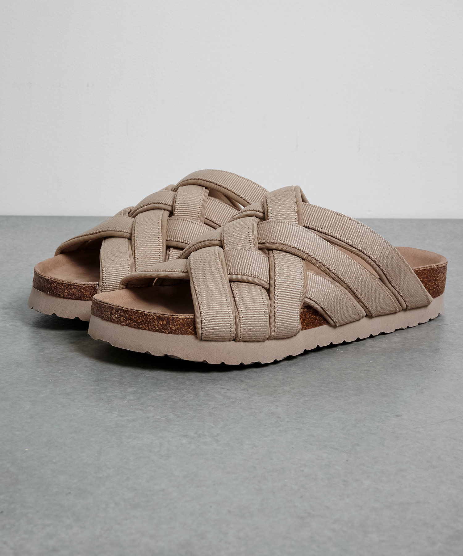 メッシュコルクベッドサンダル