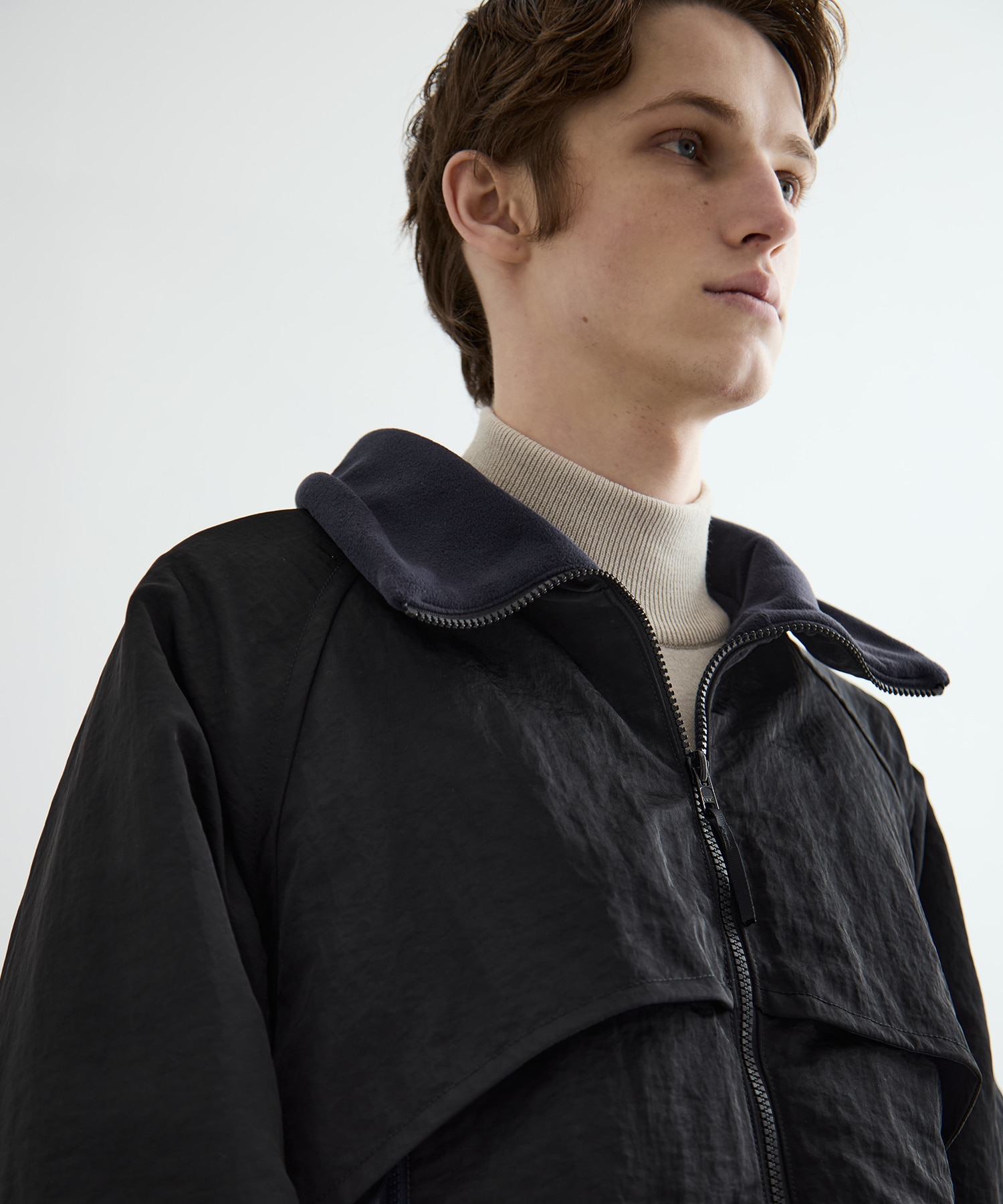 リバーシブルナイロンフリースBL