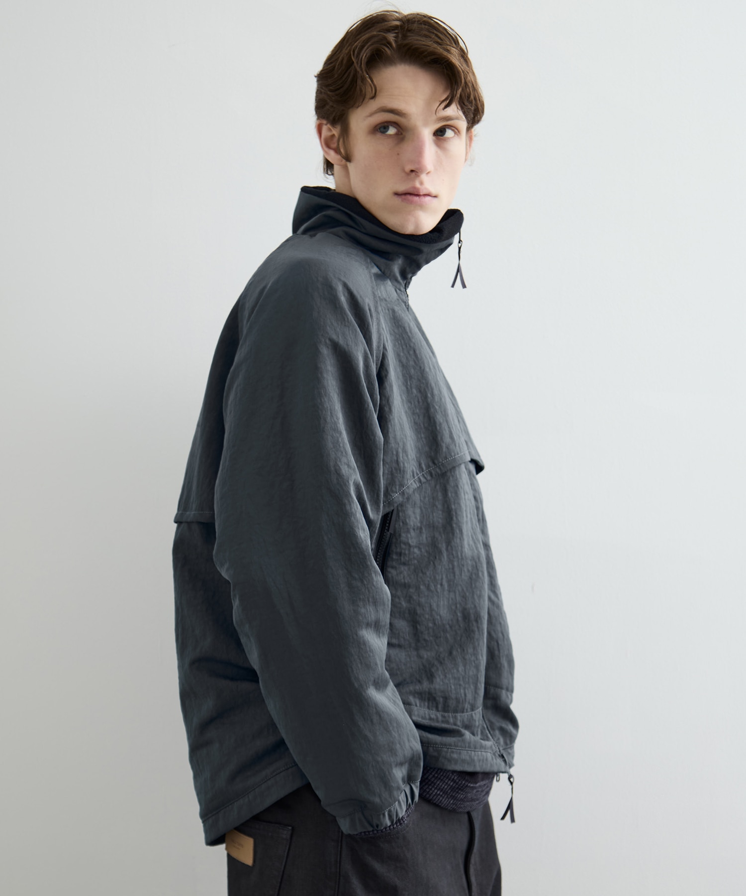 リバーシブルナイロンフリースBL