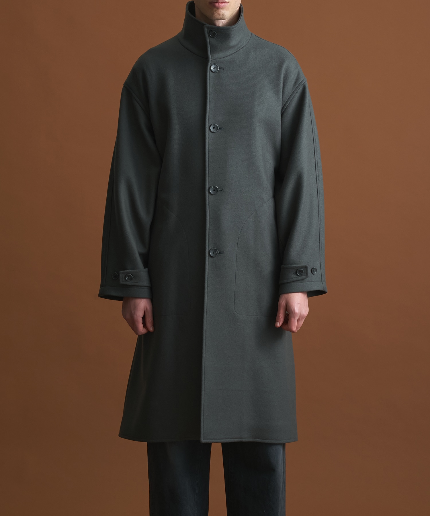 Super140sメルトンオーバーサイズスタンド