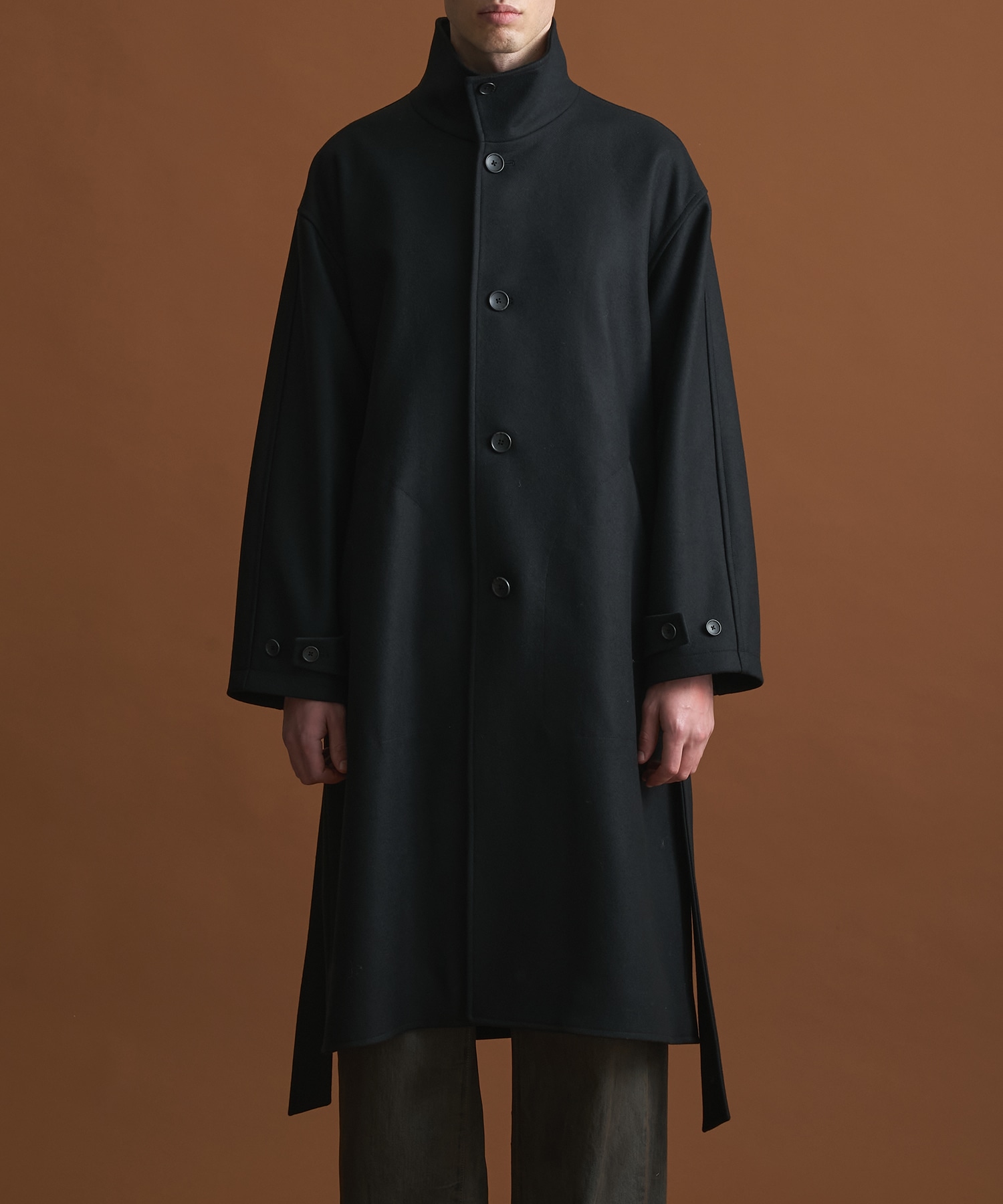 Super140sメルトンオーバーサイズスタンド