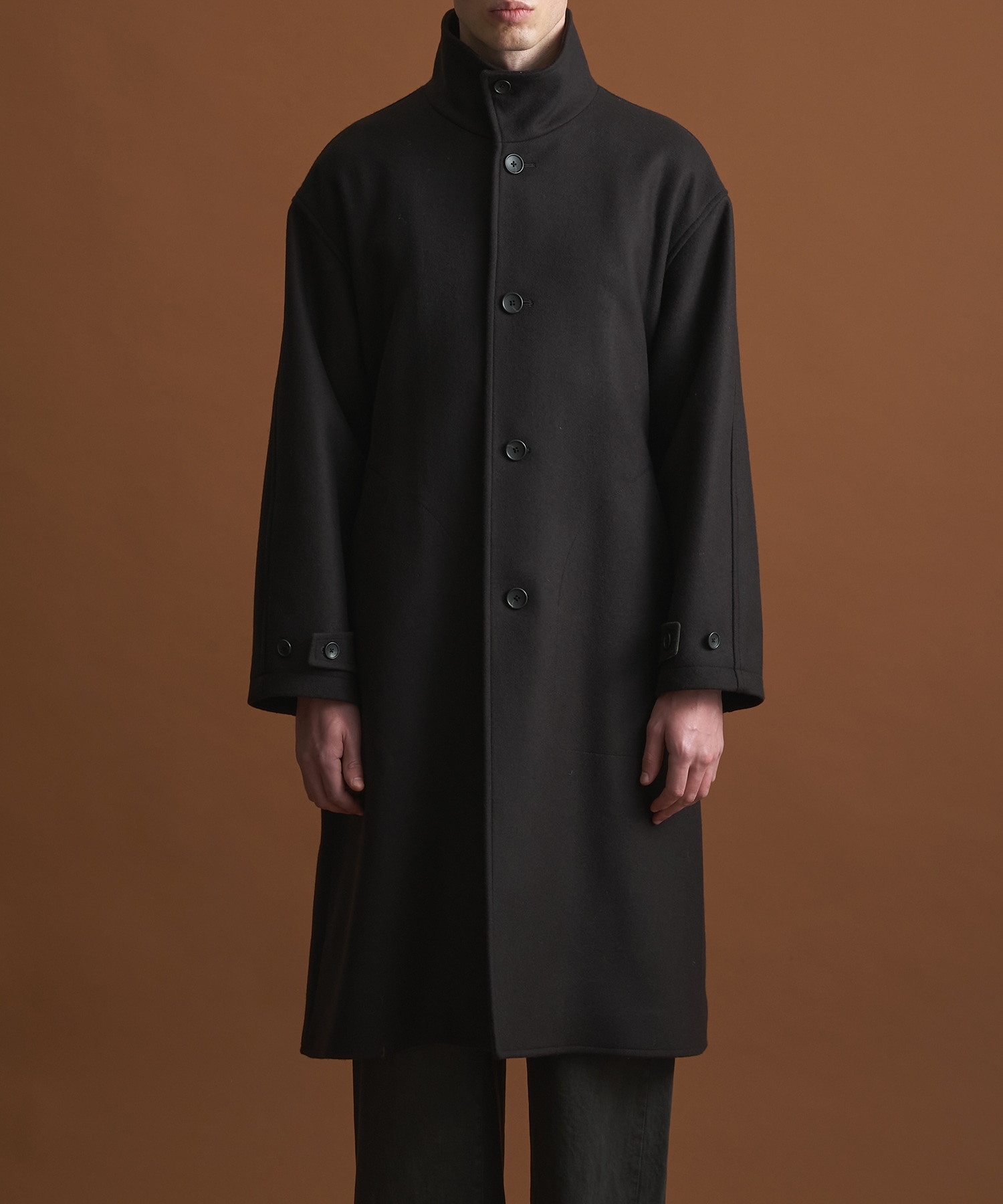 Super140sメルトンオーバーサイズスタンド