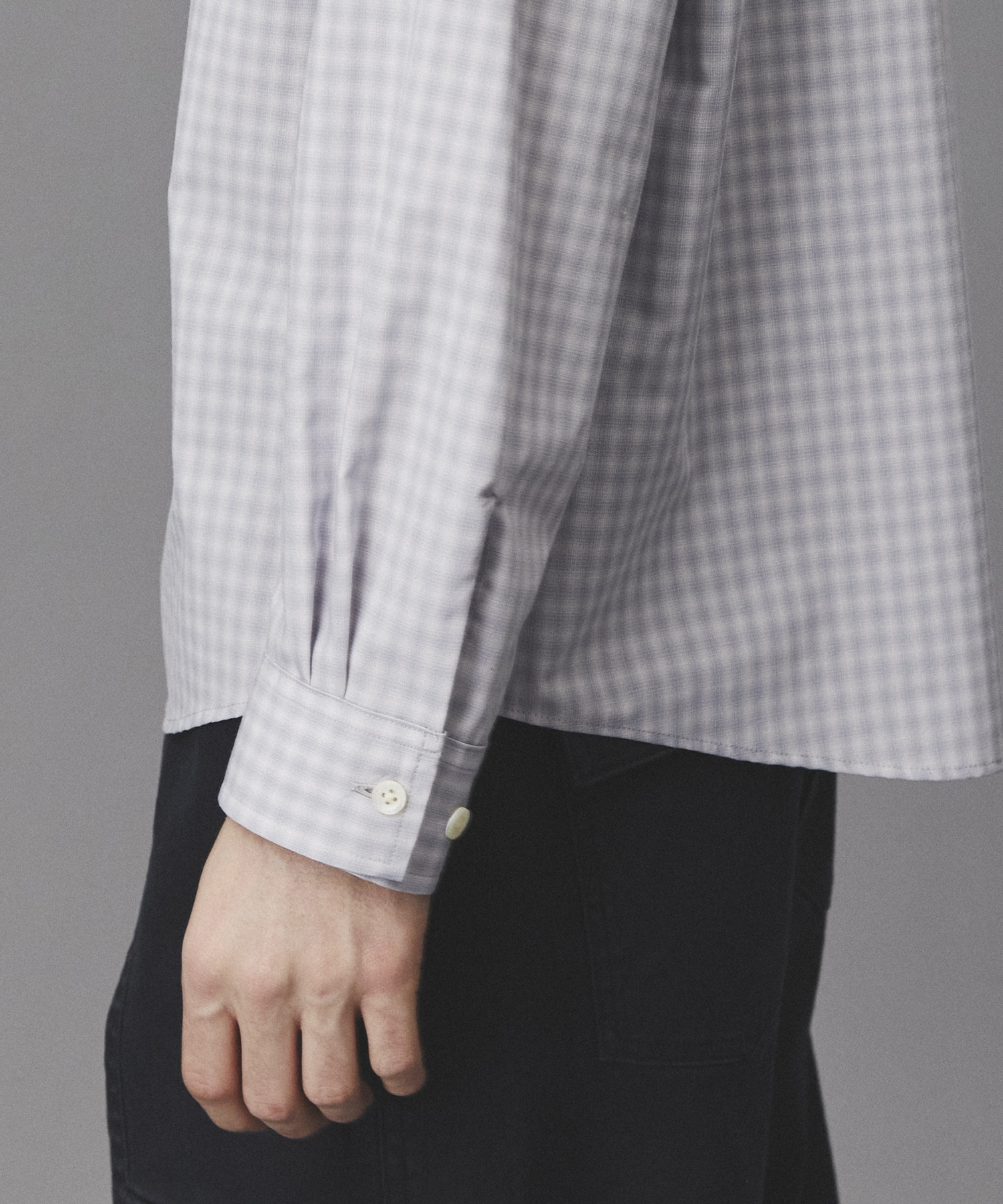 オンブレチェックレーヨンシャツ