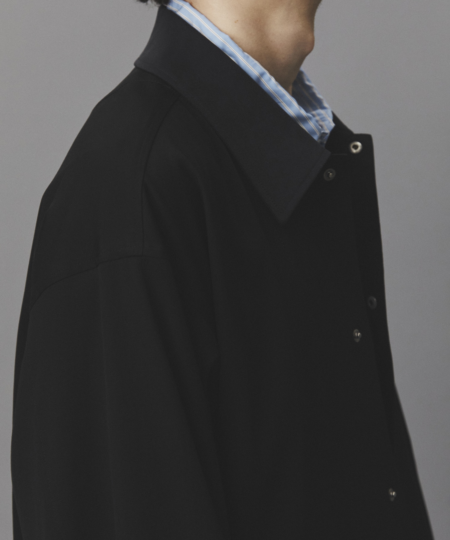 ブラッシュドカラーオーバーコーチブルゾン