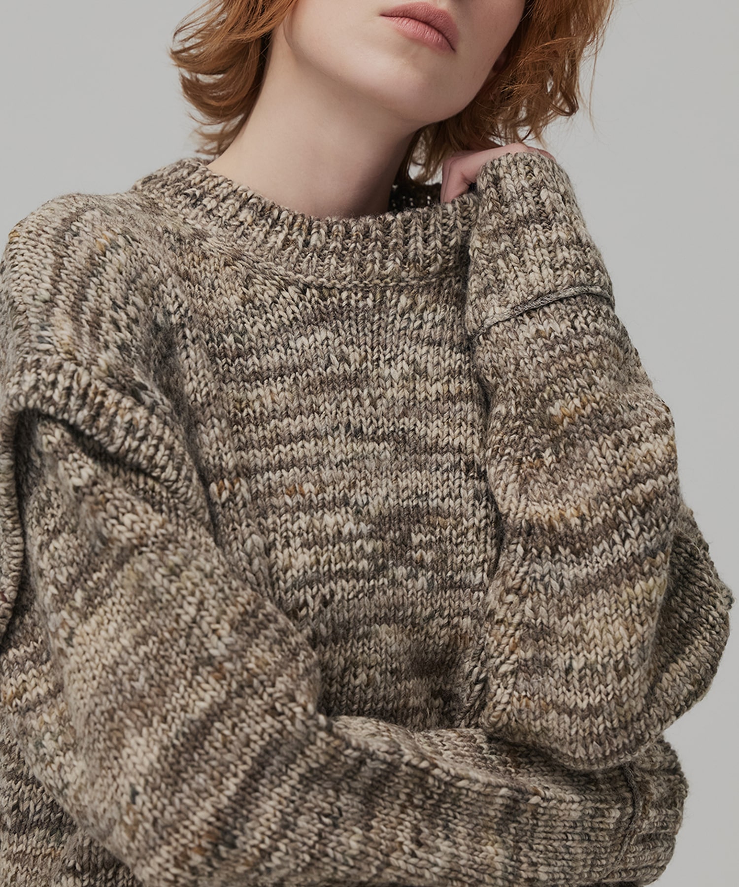 ロービングミックスカラーニット