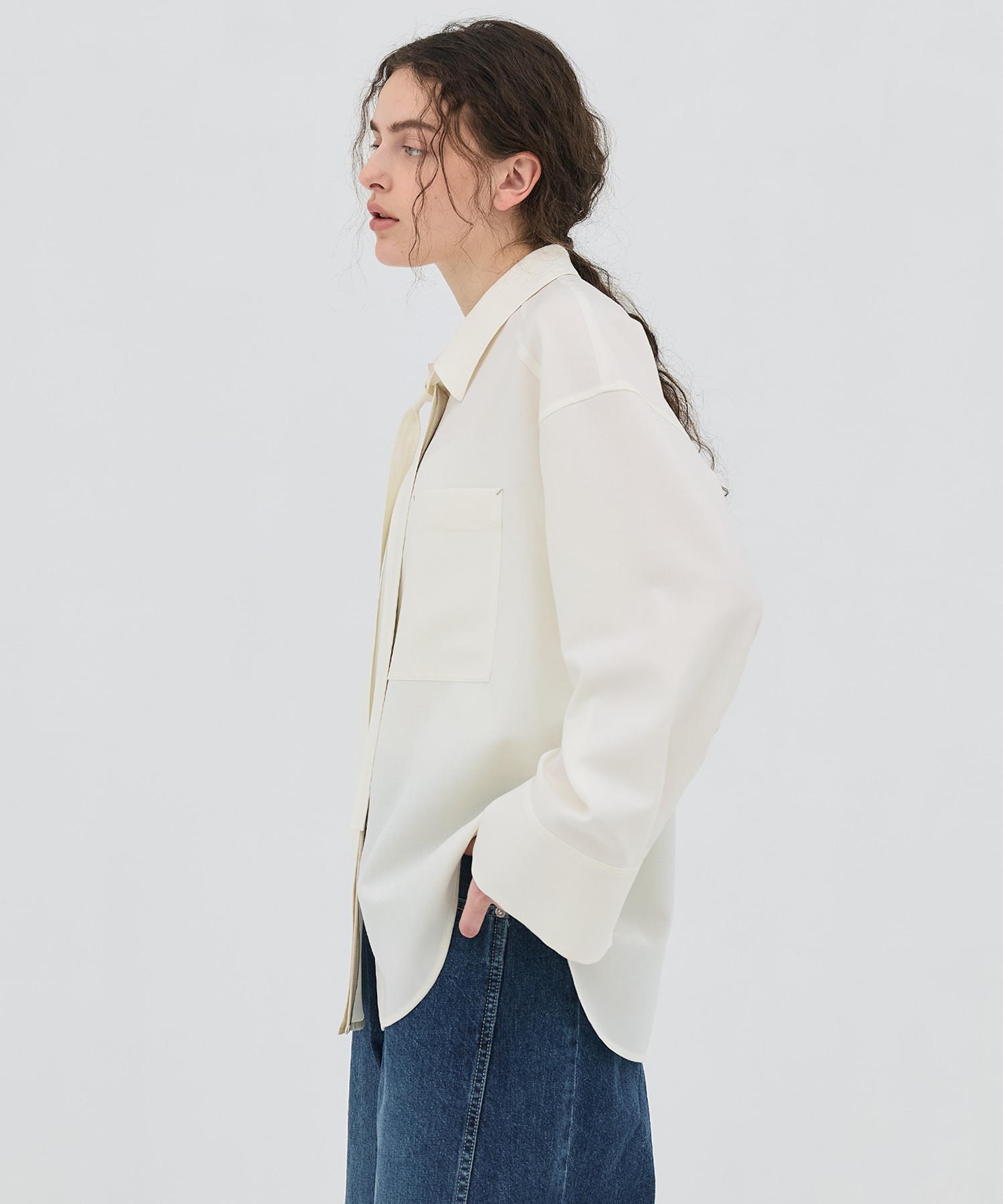 ワイドカフスボウタイシャツ