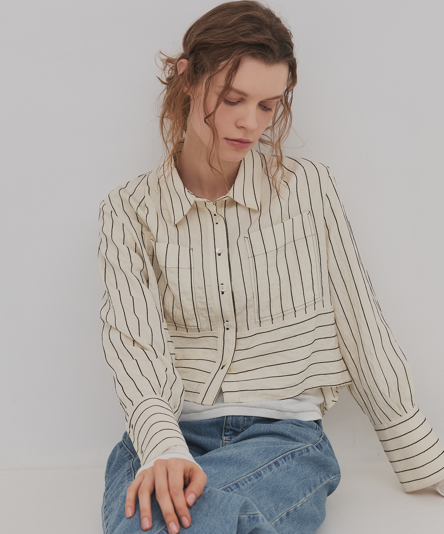 ダブルポケットレーヨンショートシャツ