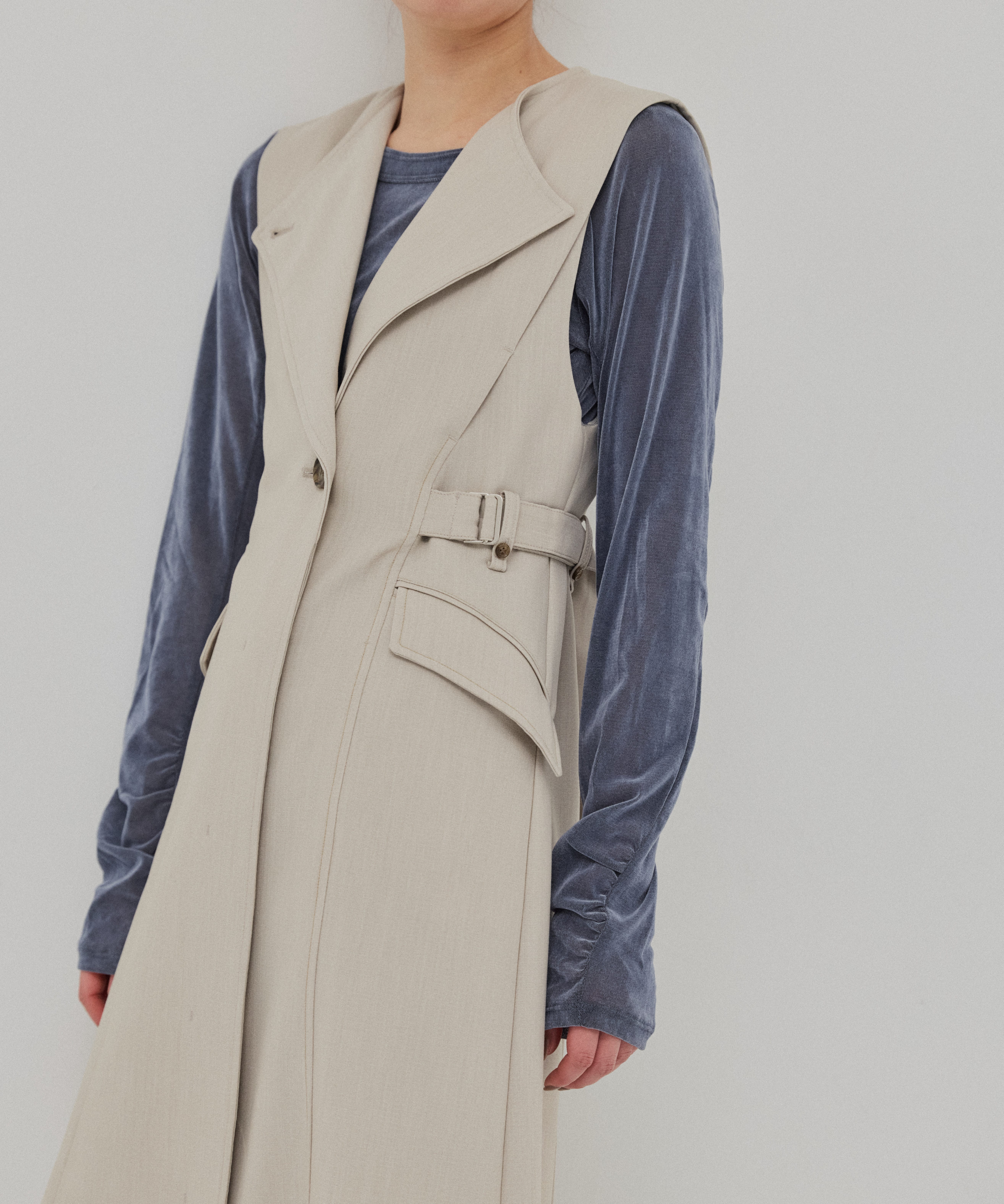 ベルテッドジレワンピ