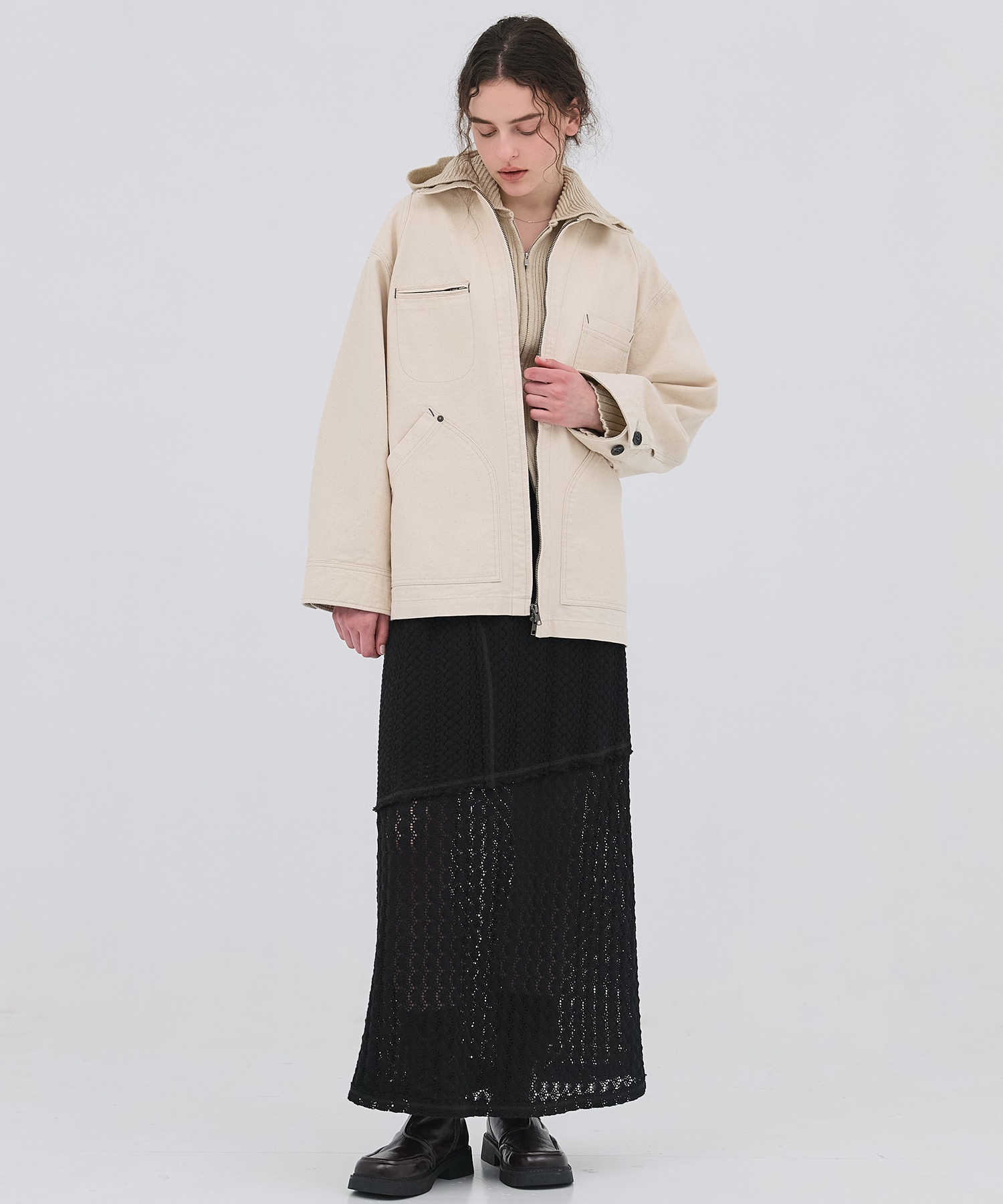 ジップカバーオールブルゾン