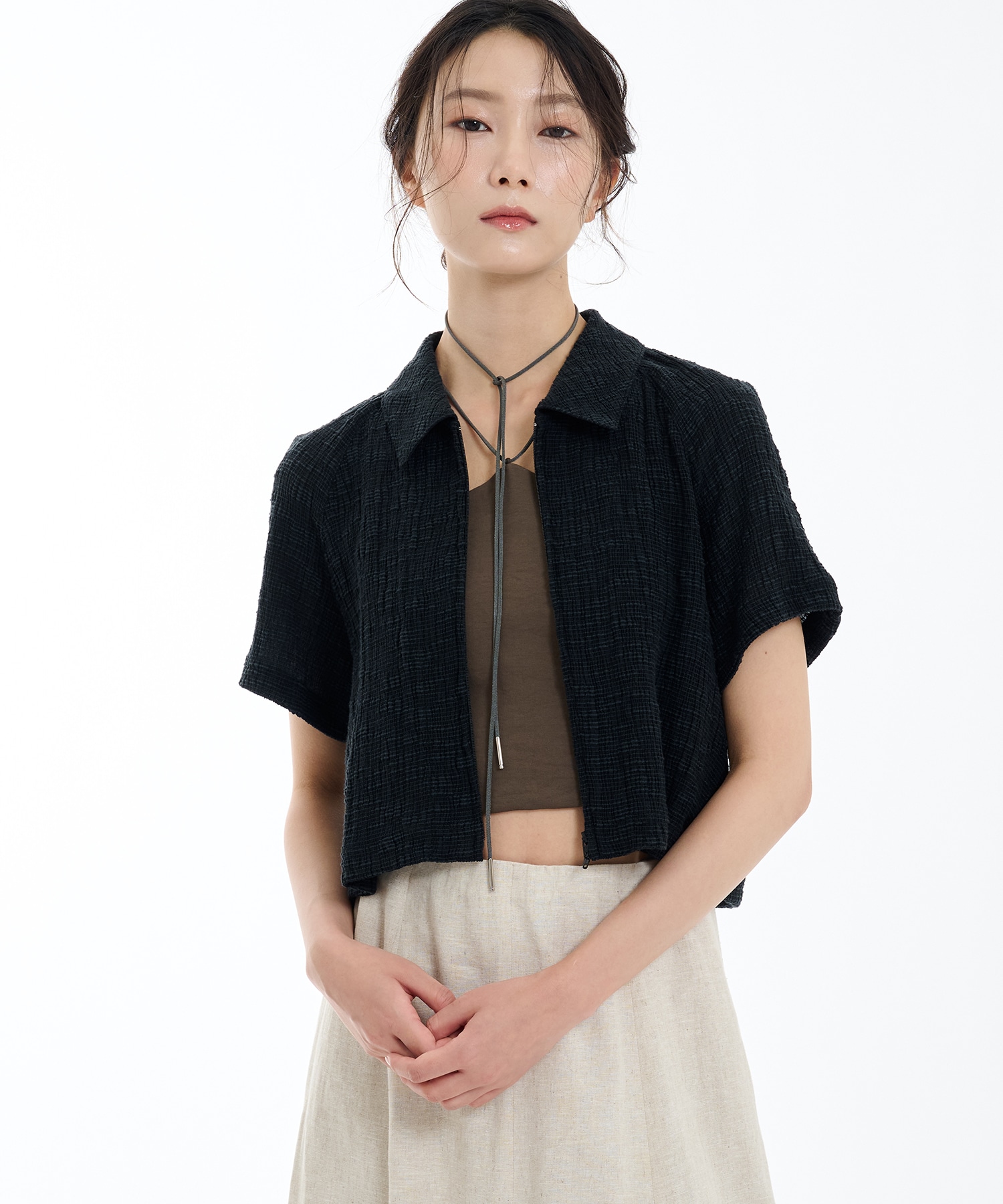 スラブリブフロントジップTOP