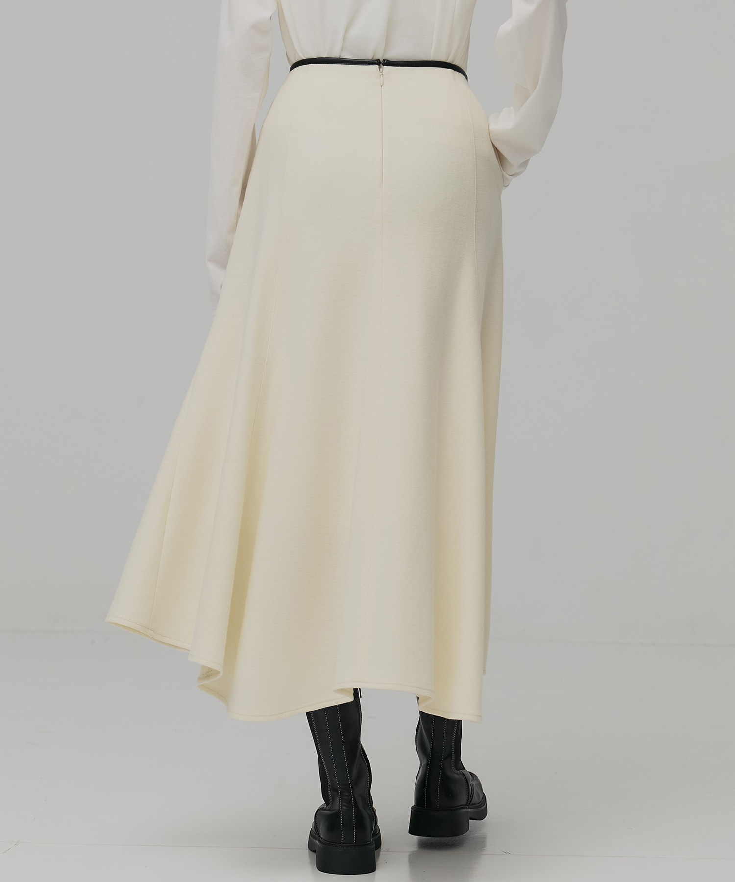 ウールジャージフレアスカート