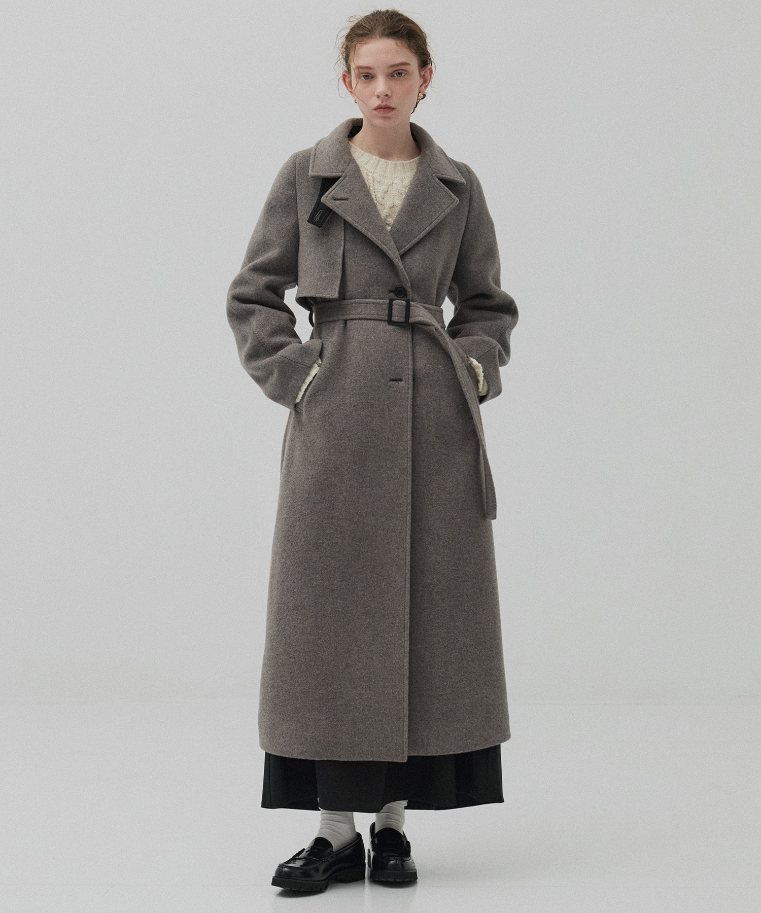 LAMBSアシメオーバーヨークコート