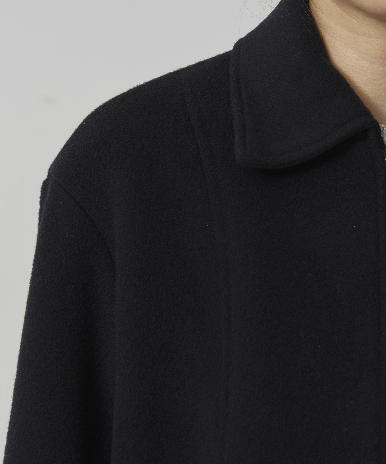 ウールジップタックショートコート