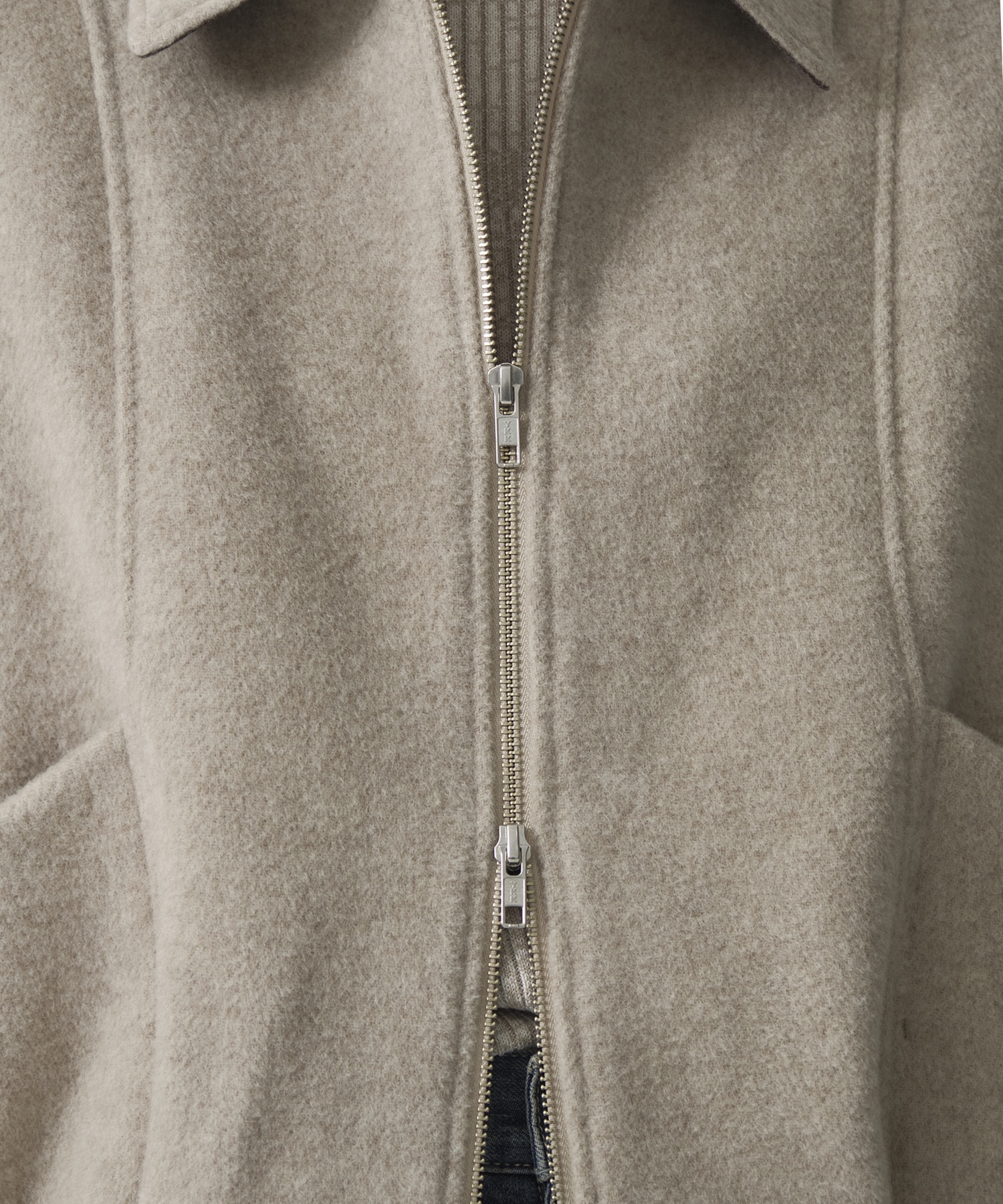 ウールジップタックショートコート