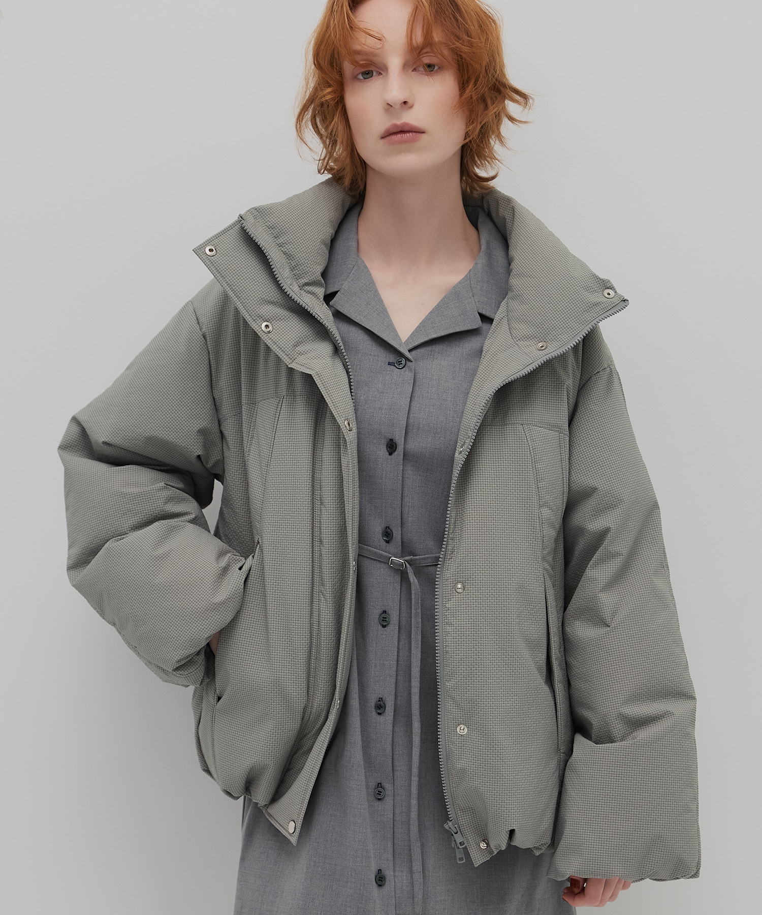 〈残りわずか〉チェックモンスターダウンコート