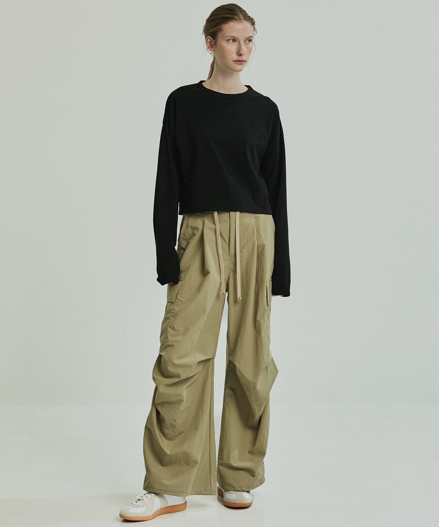 クロップドロンTEE