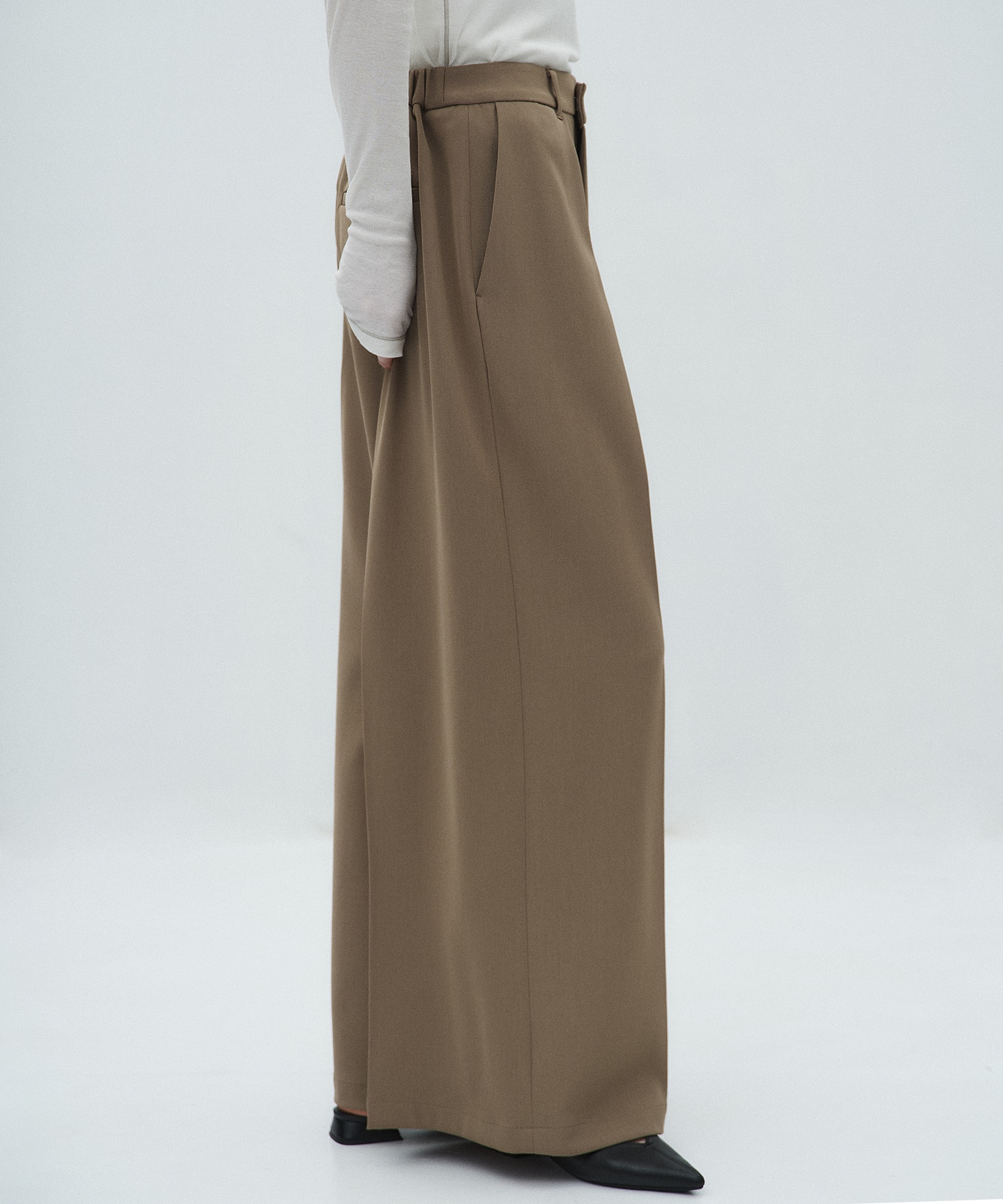 シルキーツイルアシメタックパンツ