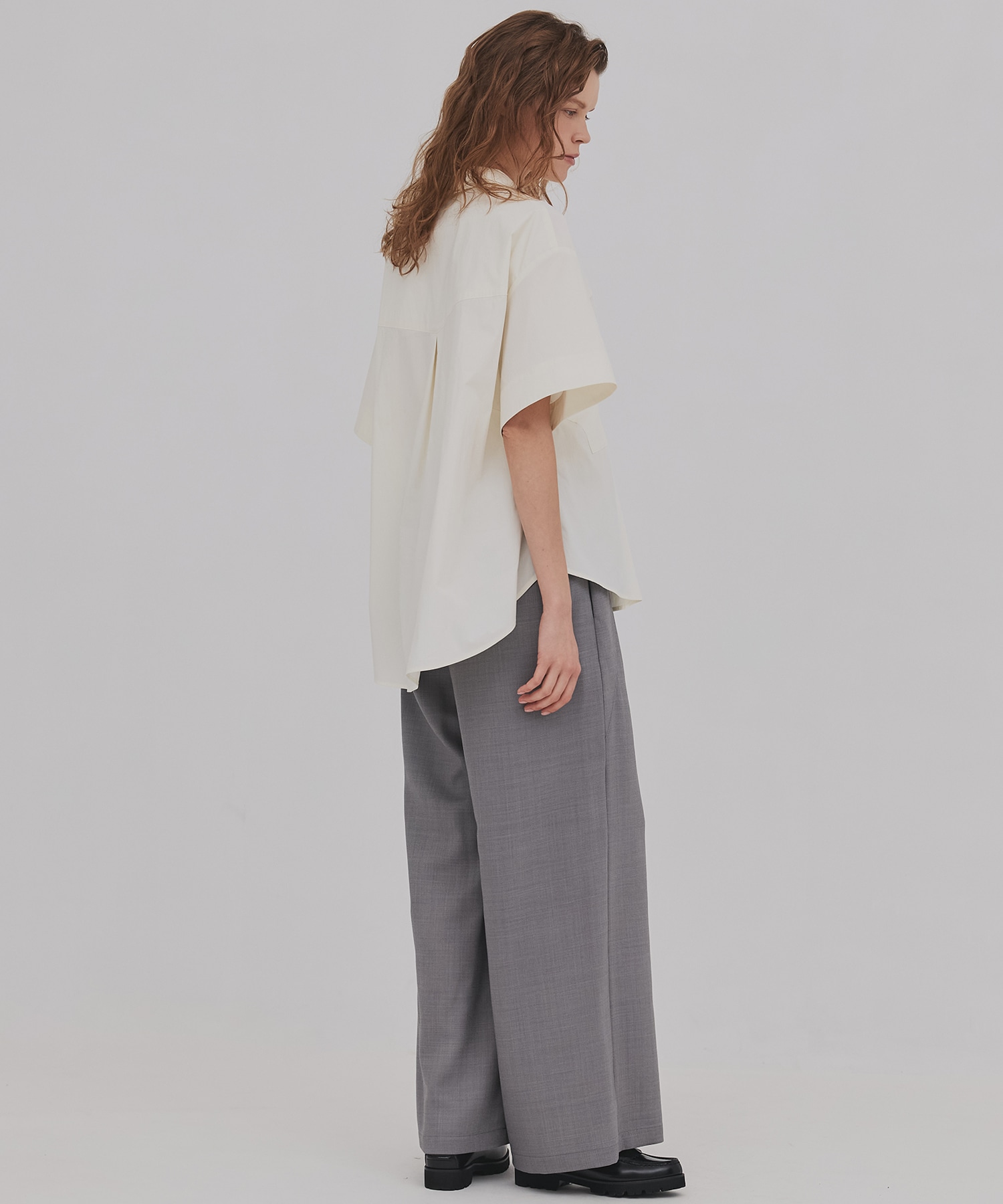 ウールジョーゼットパンツ