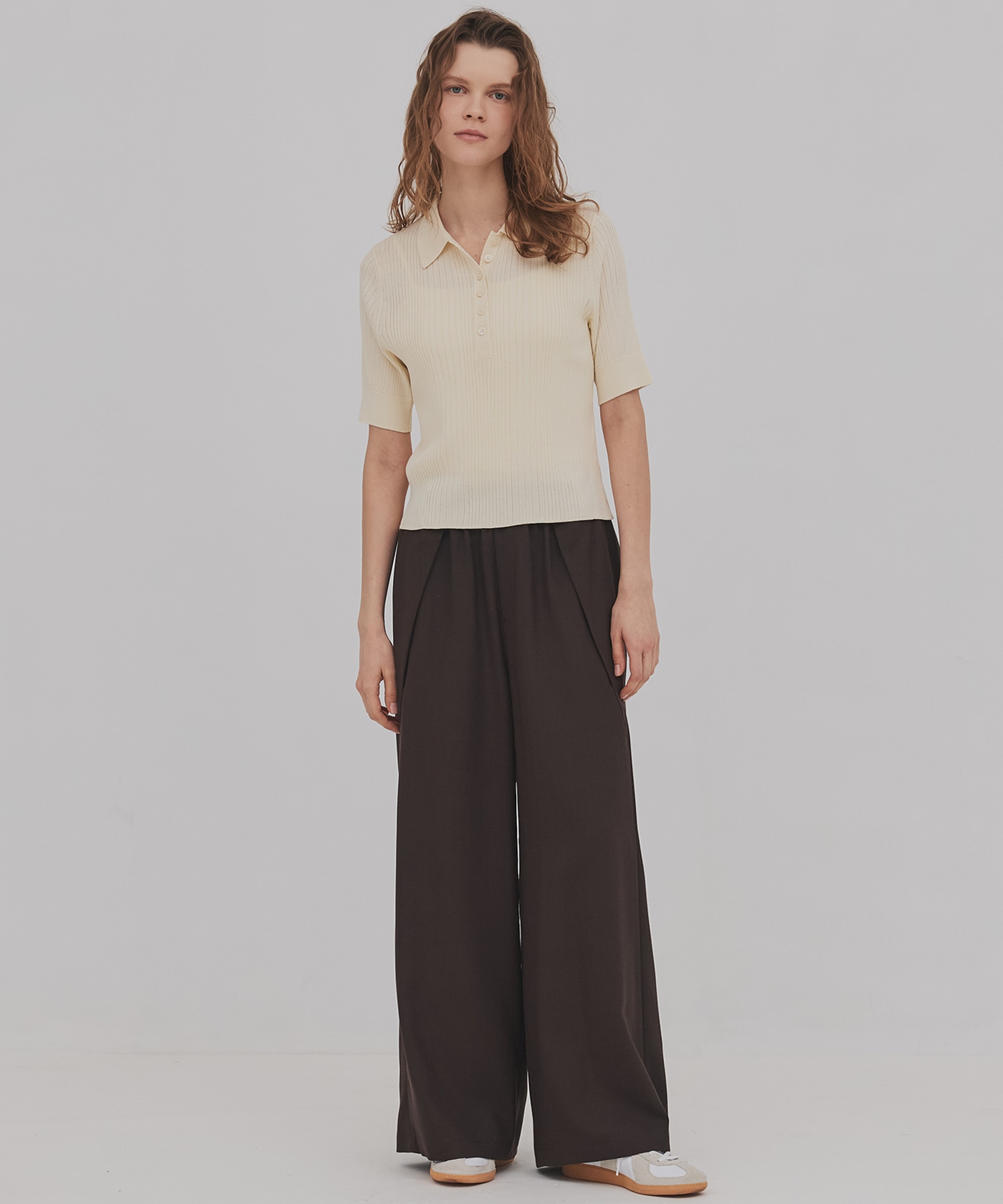 ウールジョーゼットパンツ