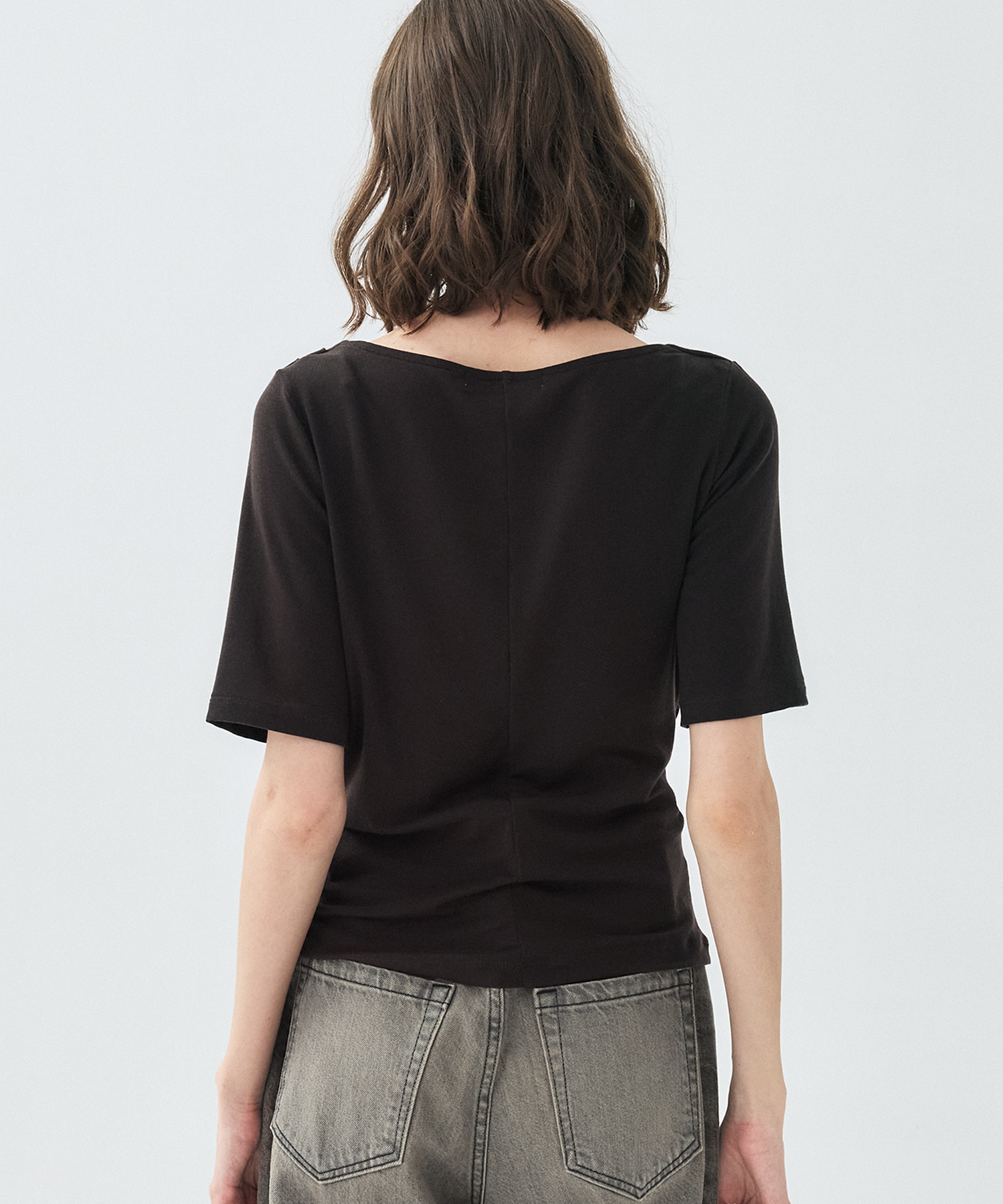 【再入荷|残り5点】ドレープハーフスリーブトップ