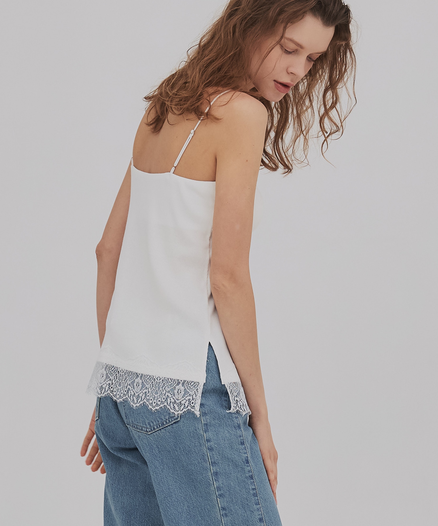 レーストリムキャミソール