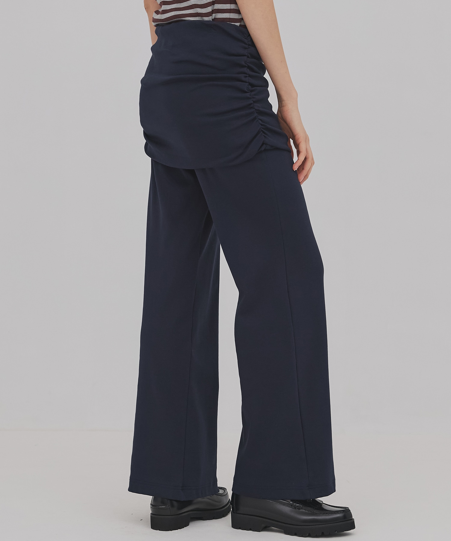 ミニレイヤードフレアジャージーパンツ