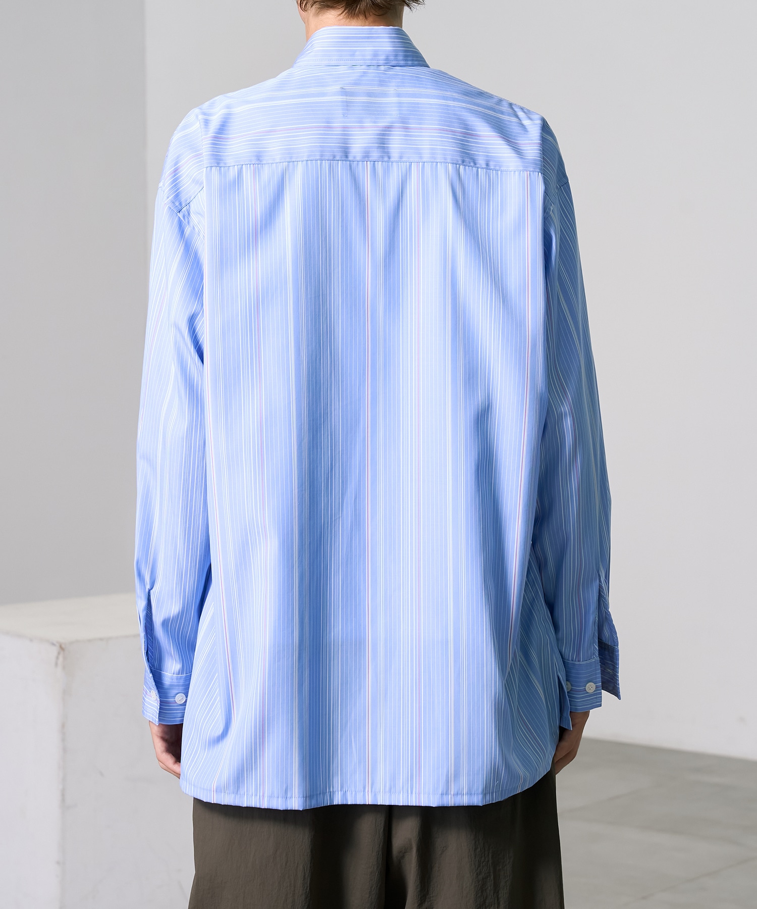 スーピマコットンストライプシャツ