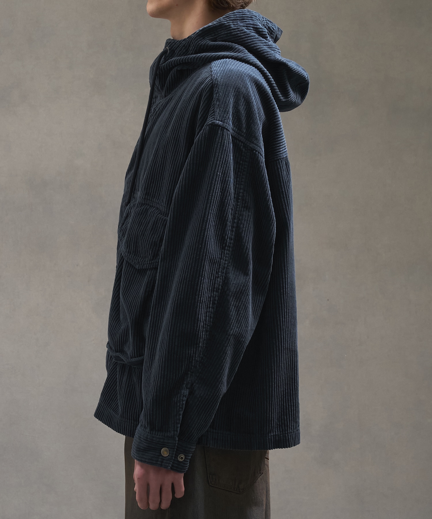 ガーメントダイコーデュロイフードブルゾン