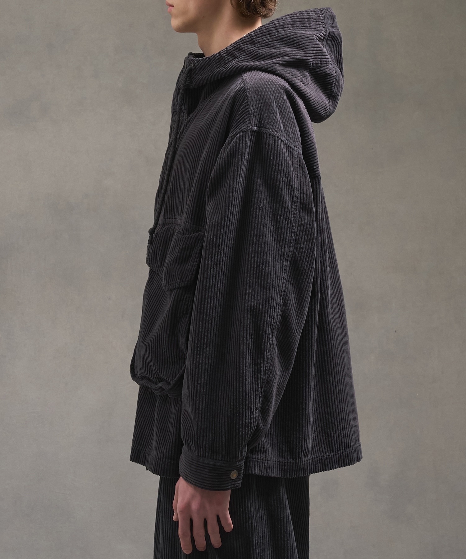 ガーメントダイコーデュロイフードブルゾン