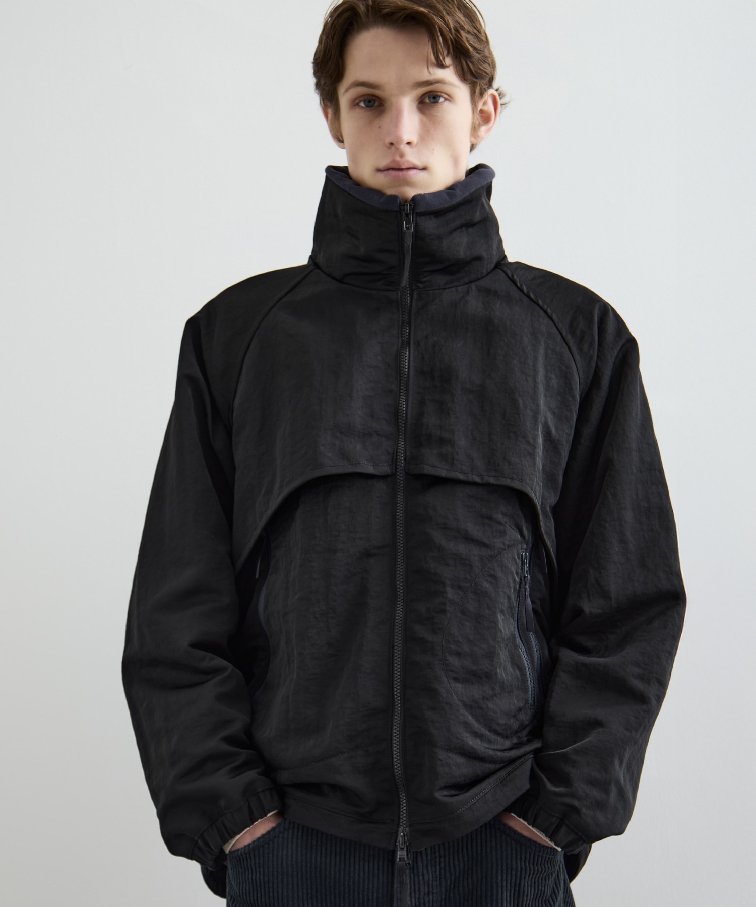 リバーシブルナイロンフリースBL