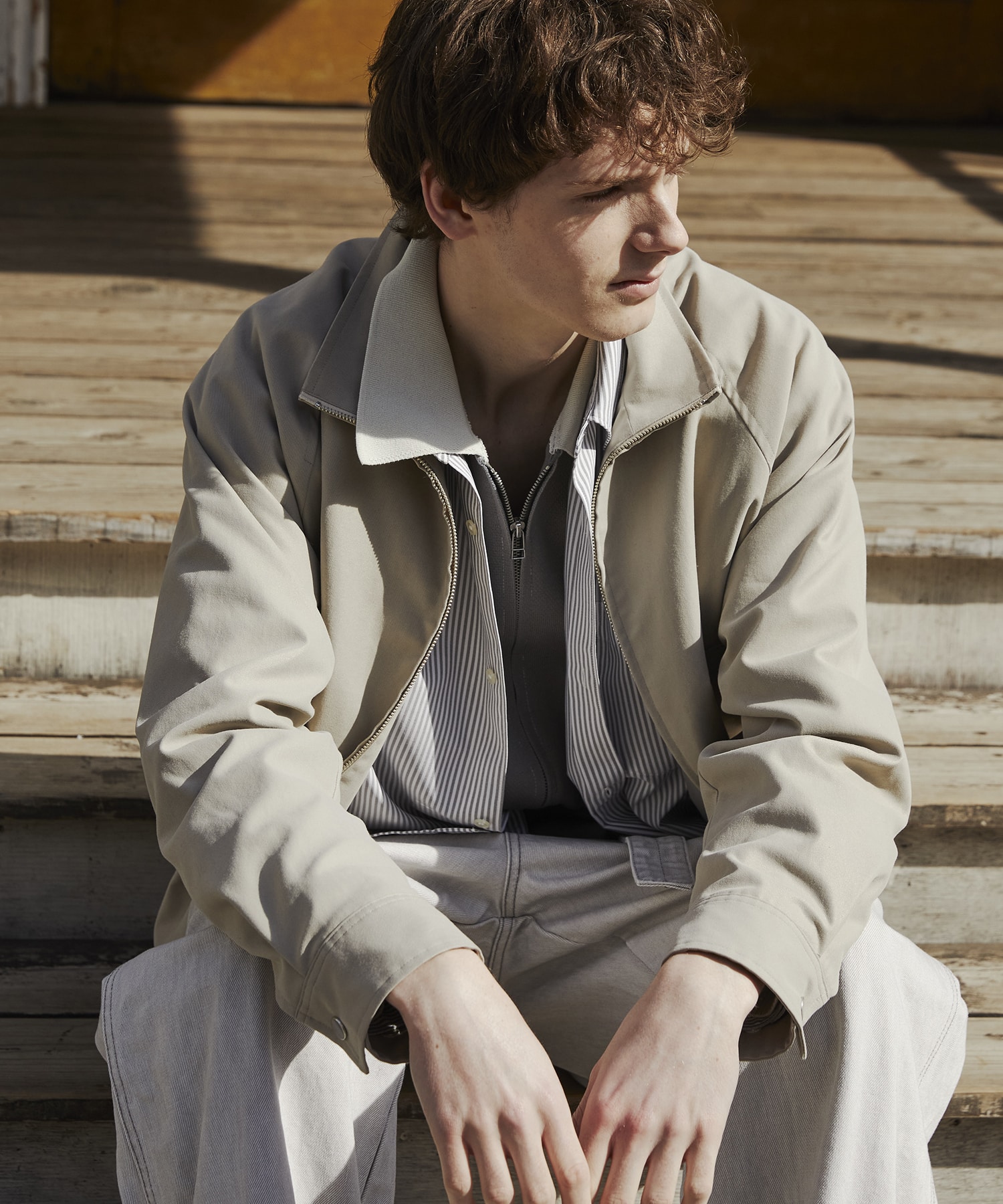 ジップビッグポケットポロカーデ