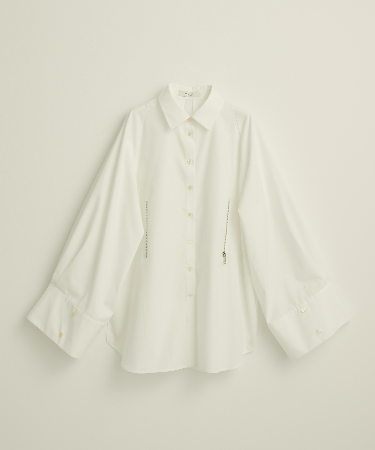 ビッグスリーブジップシャツ(FREE WHITE): : ウィメンズ｜PUBLIC TOKYO
