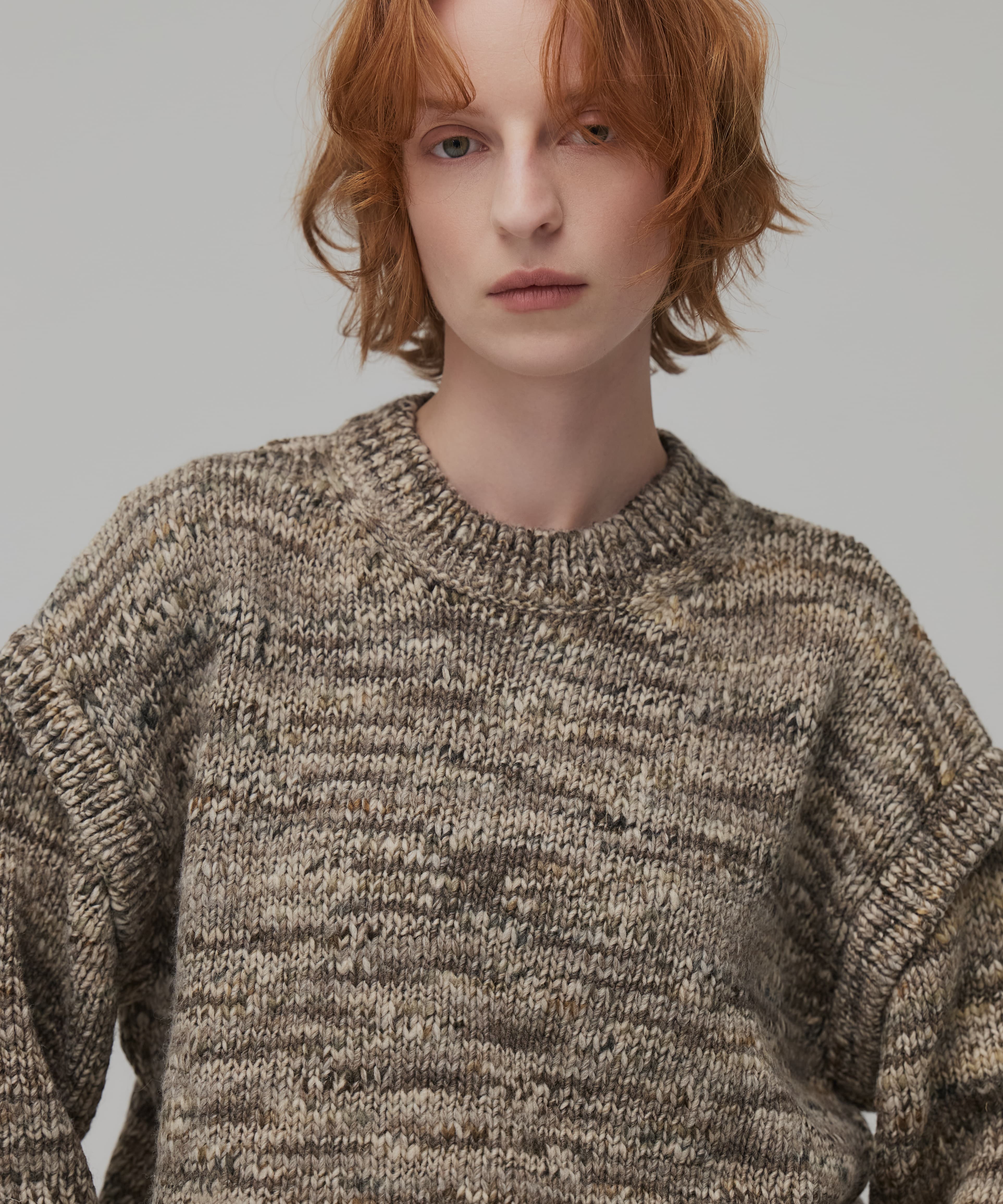 ロービングミックスカラーニット