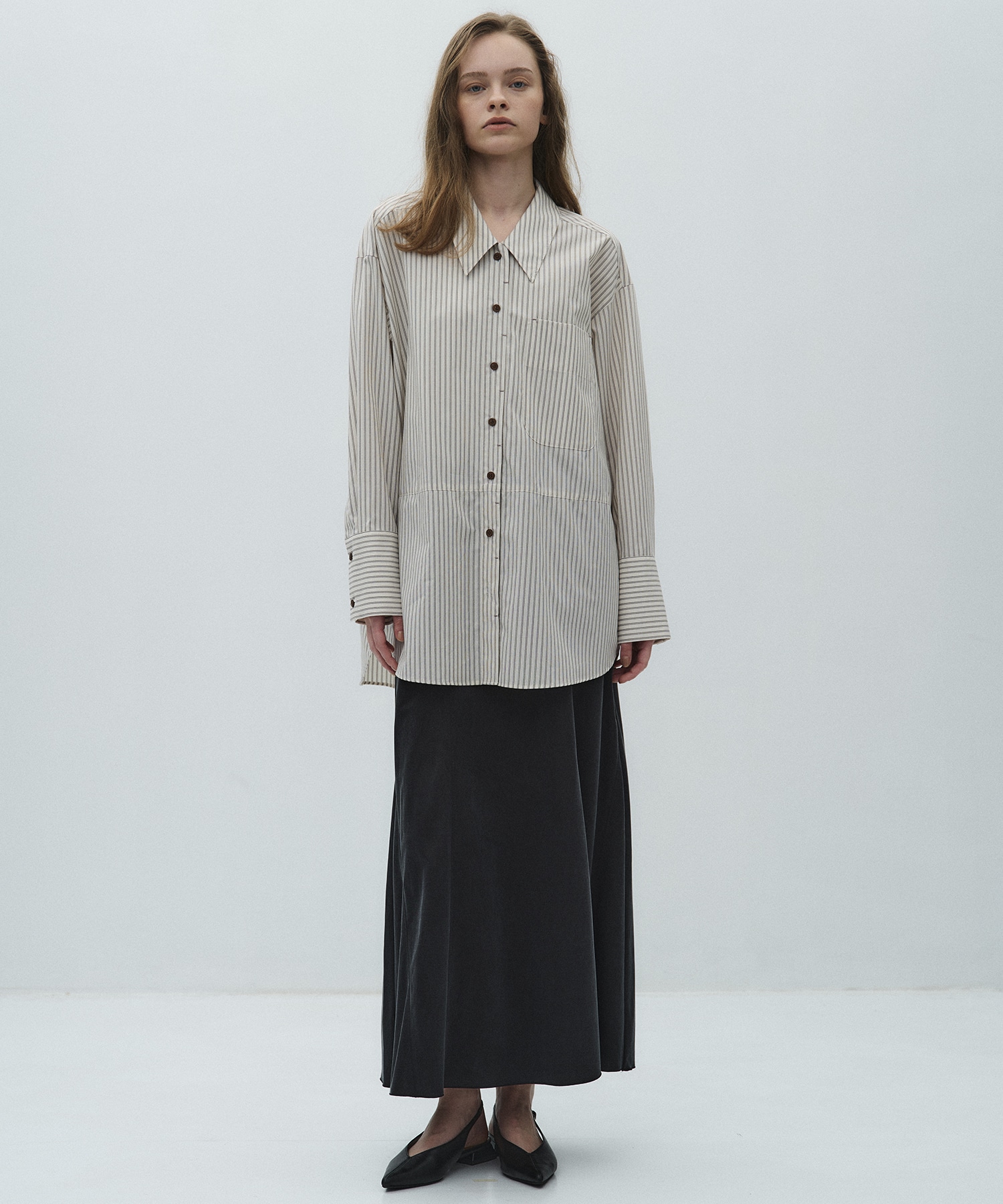 シングルポケットオーバーシャツ