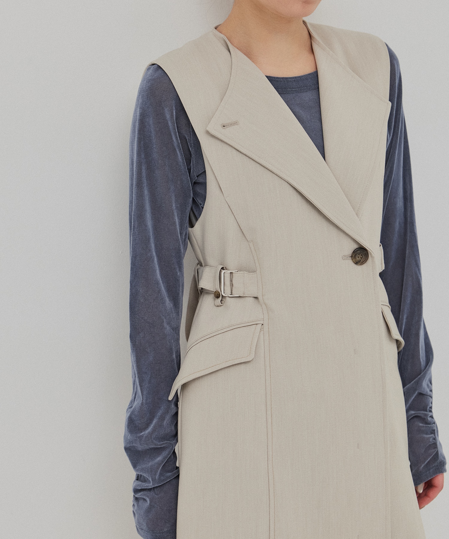 ベルテッドジレワンピ