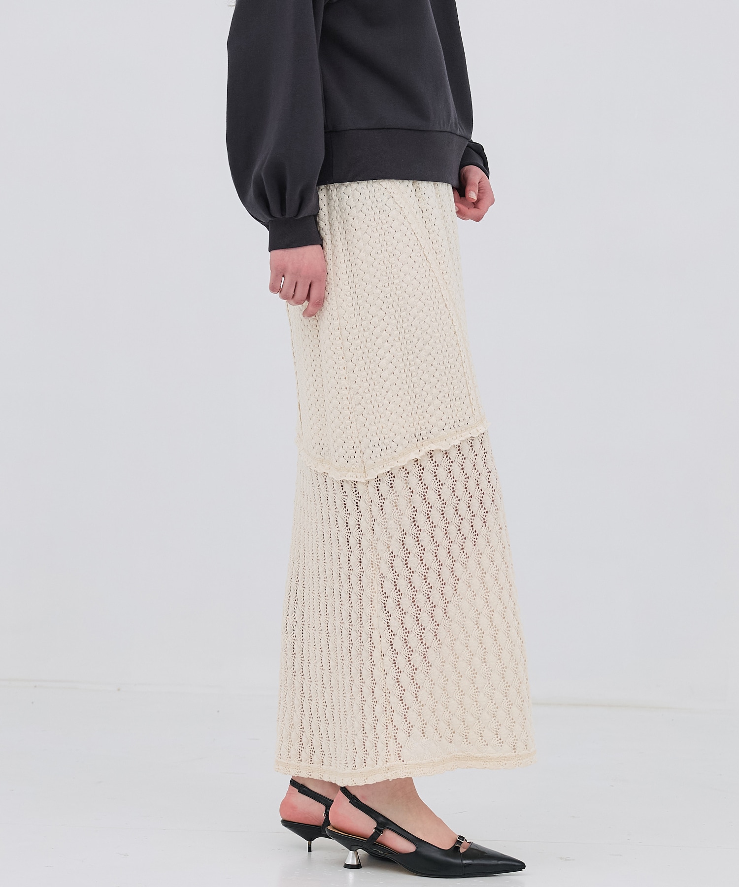 コットンレースマーメイドスカート