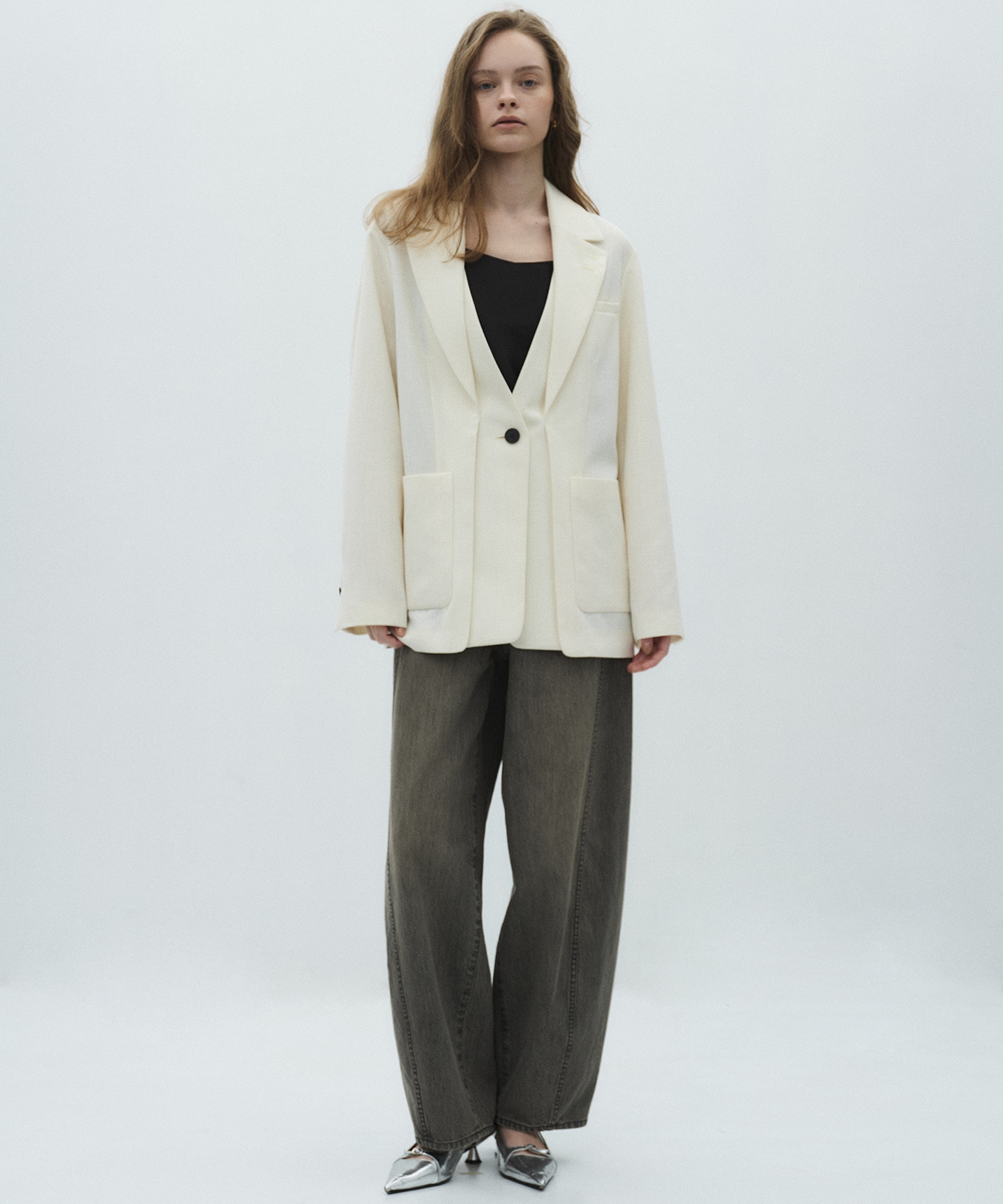 レイヤードボクシージャケット