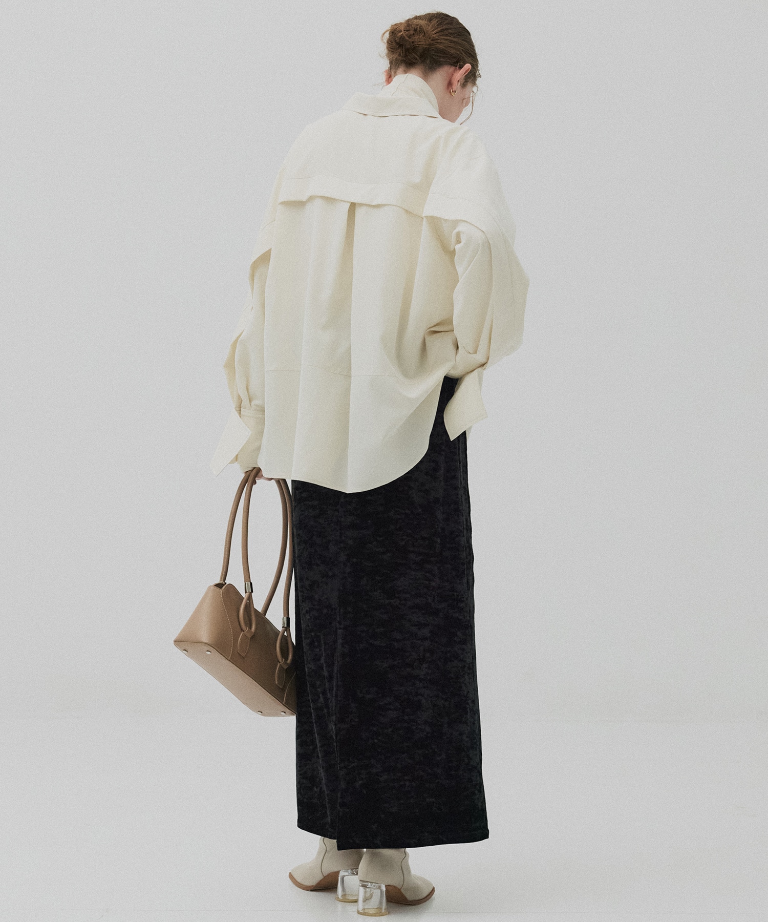 ジップアップオーバーシャツ